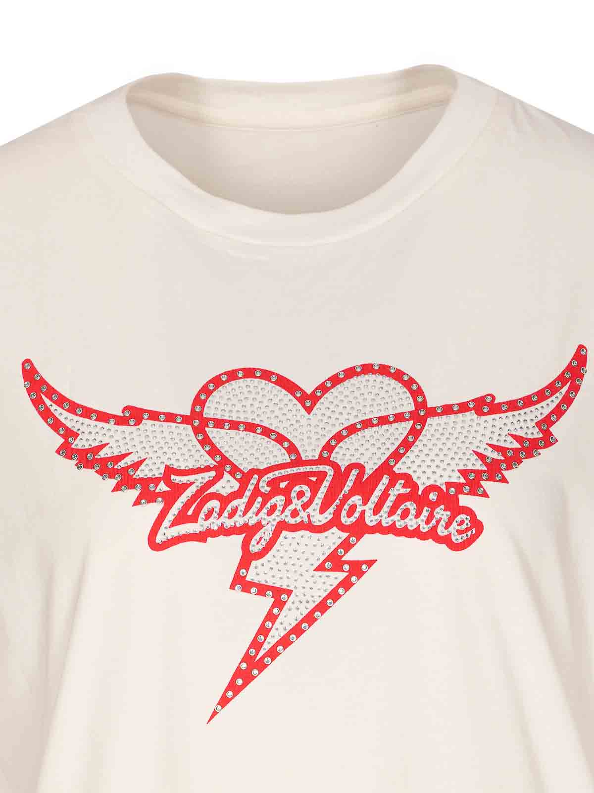 White Cloe Heart Wings Strass On The Front JWTT01280103 (ZADIG & VOLTAIRE / Tシャツ・カットソー ) | ZADIG & VOLTAIRE (ザディグ エ ヴォルテール)(3)