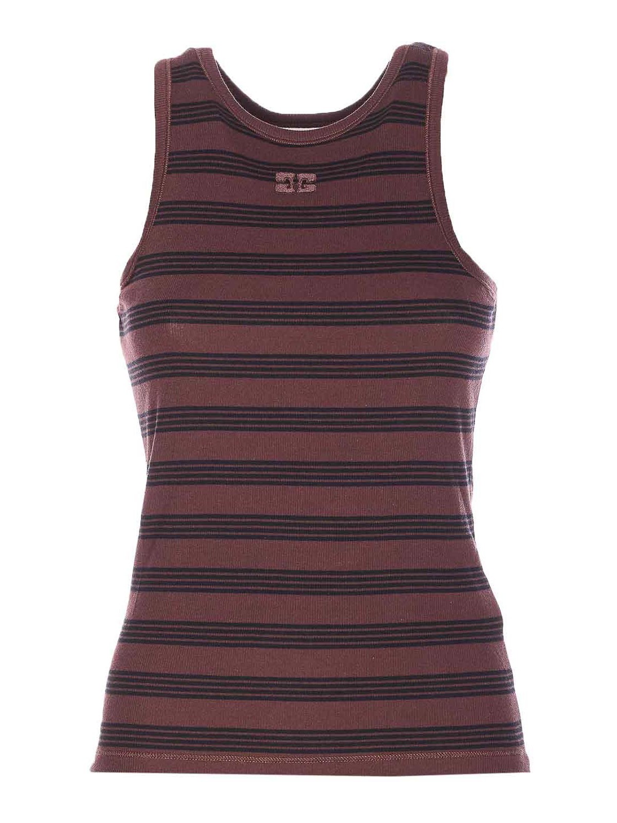 Brown And Black Tank Top A105004900B (GANNI / タンクトップ・キャミソール ) | GANNI (ガニー)