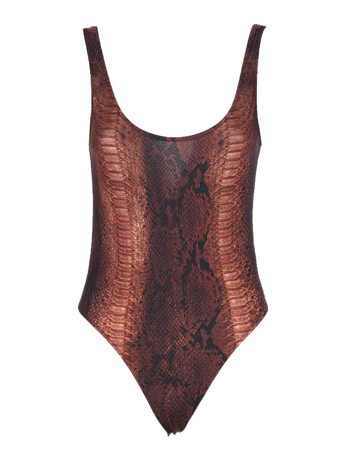 Brown And Black Printed Swimsuit SW093J035P6000 (Jean Paul GAULTIER / ワンピース・ドレス・オールインワン ) | Jean Paul GAULTIER (ジャンポール ゴルチエ)