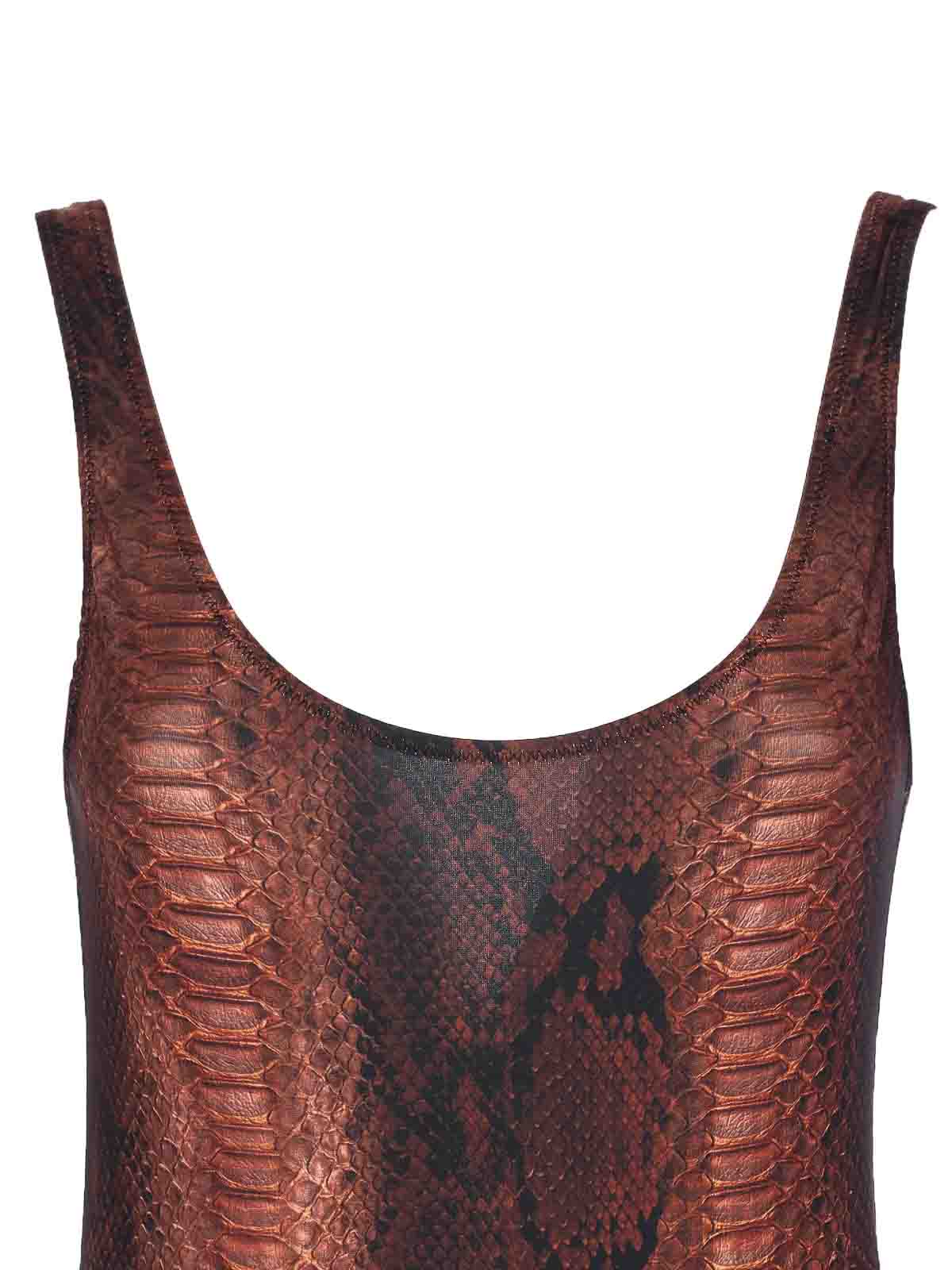 Brown And Black Printed Swimsuit SW093J035P6000 (Jean Paul GAULTIER / ワンピース・ドレス・オールインワン ) | Jean Paul GAULTIER (ジャンポール ゴルチエ)(3)