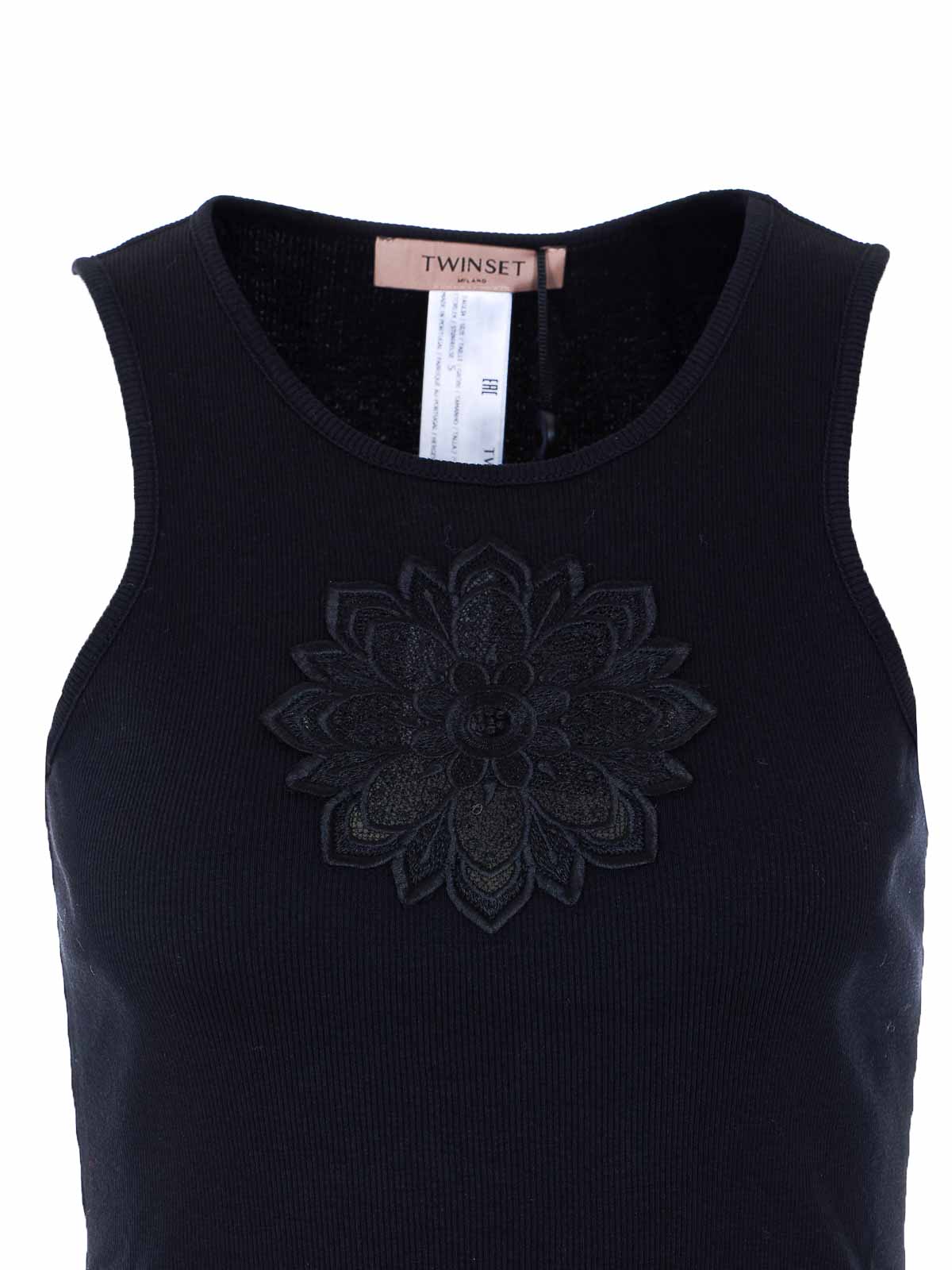 Black Tank Top 261TP209000006 (TWINSET / タンクトップ・キャミソール ) | TWINSET (ツインセット)(3)