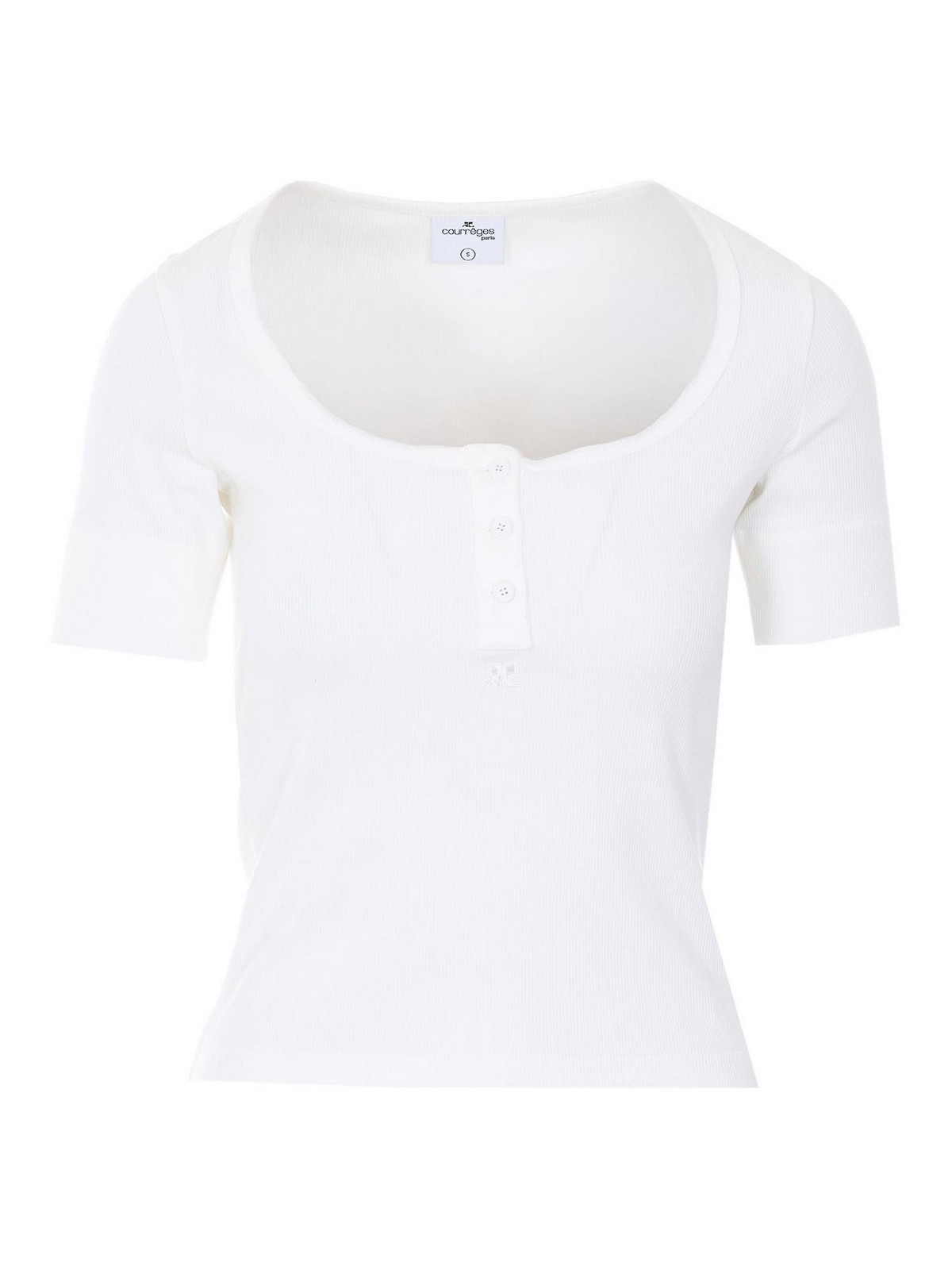 Heritage White Buttoned 90S Top 126JTS233JS01940001 (Courrèges / Tシャツ・カットソー ) | Courrèges (クレージュ)