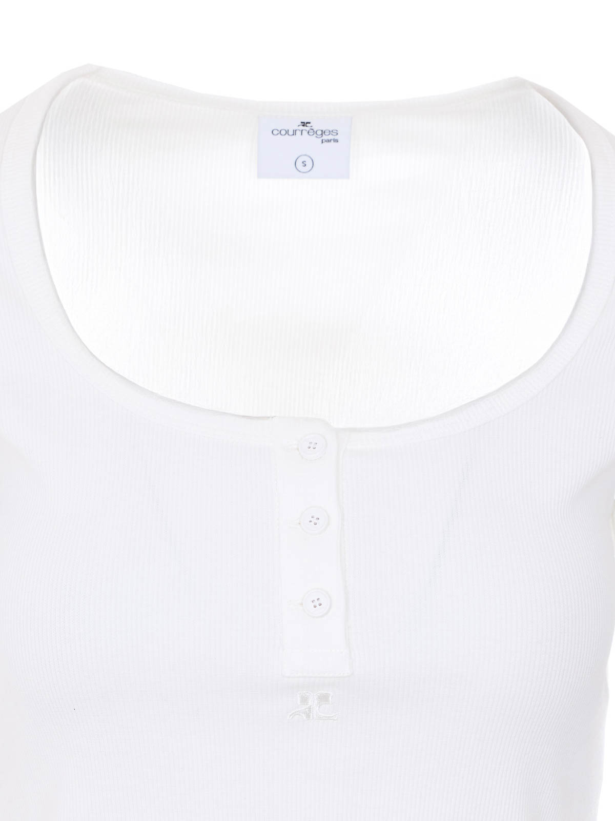 Heritage White Buttoned 90S Top 126JTS233JS01940001 (Courrèges / Tシャツ・カットソー ) | Courrèges (クレージュ)(3)