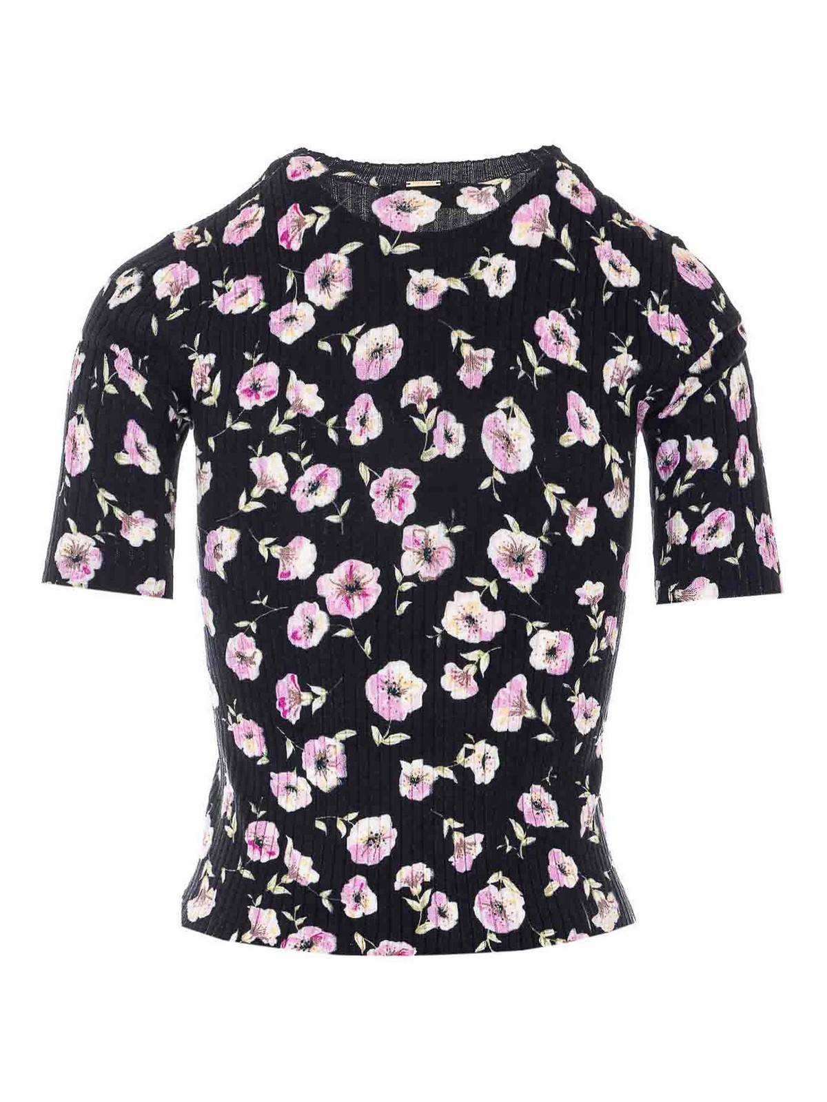 Black T-Shirt 261TP346013409 (TWINSET / Tシャツ・カットソー ) | TWINSET (ツインセット)(1)