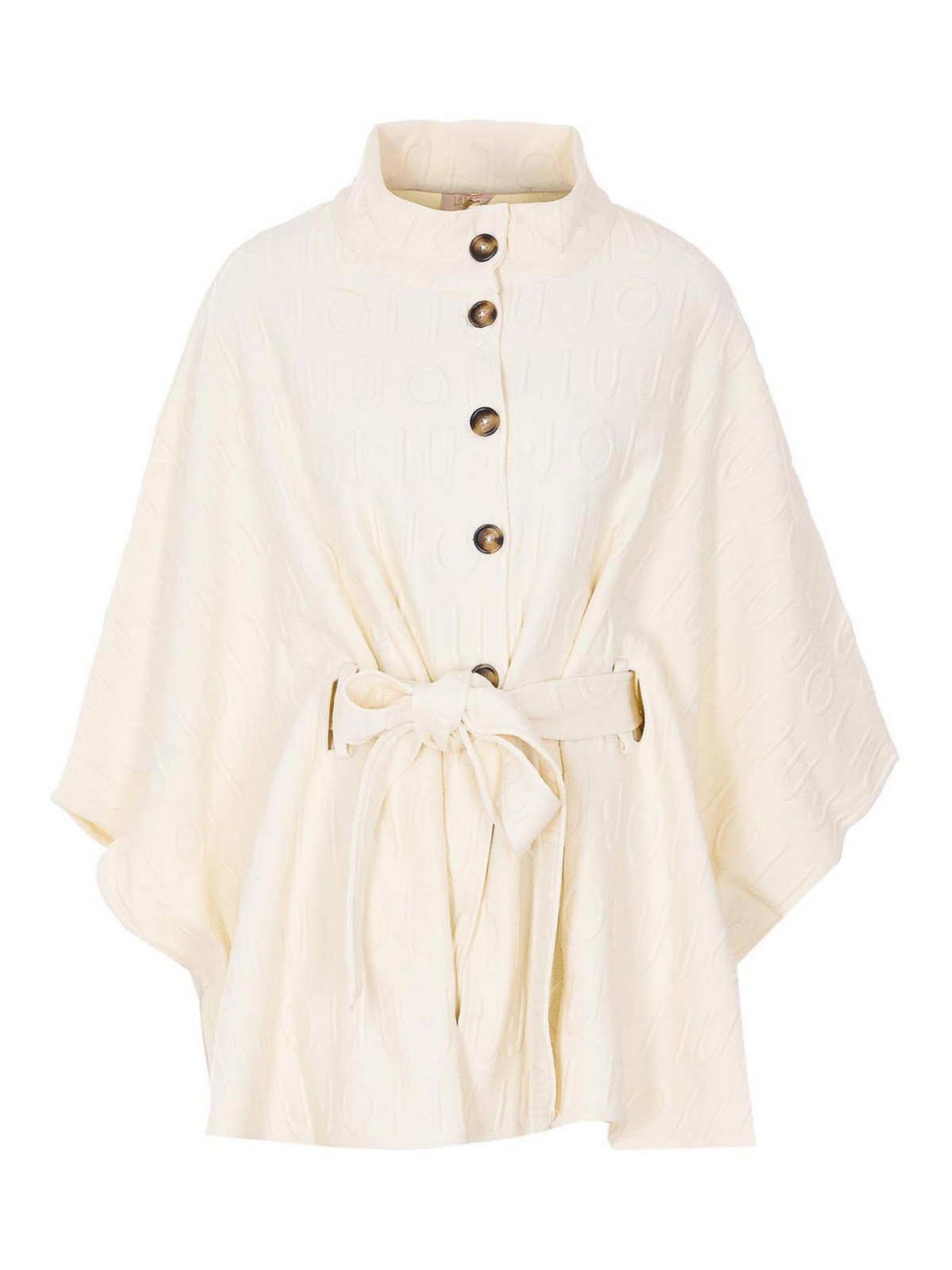 White Embossed Logo Poncho 2A6003T0300X0757 (LIU•JO / コート ) | LIU•JO (リュー・ジョー)