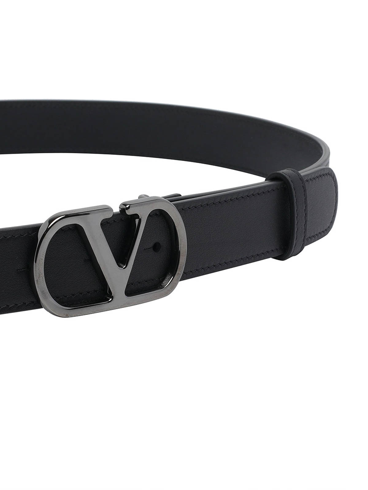 Black Vlogo Signature Belt T0SM3BQT0NO (Valentino Garavani / ベルト・サスペンダー ) | Valentino Garavani (ヴァレンティノ)(1)