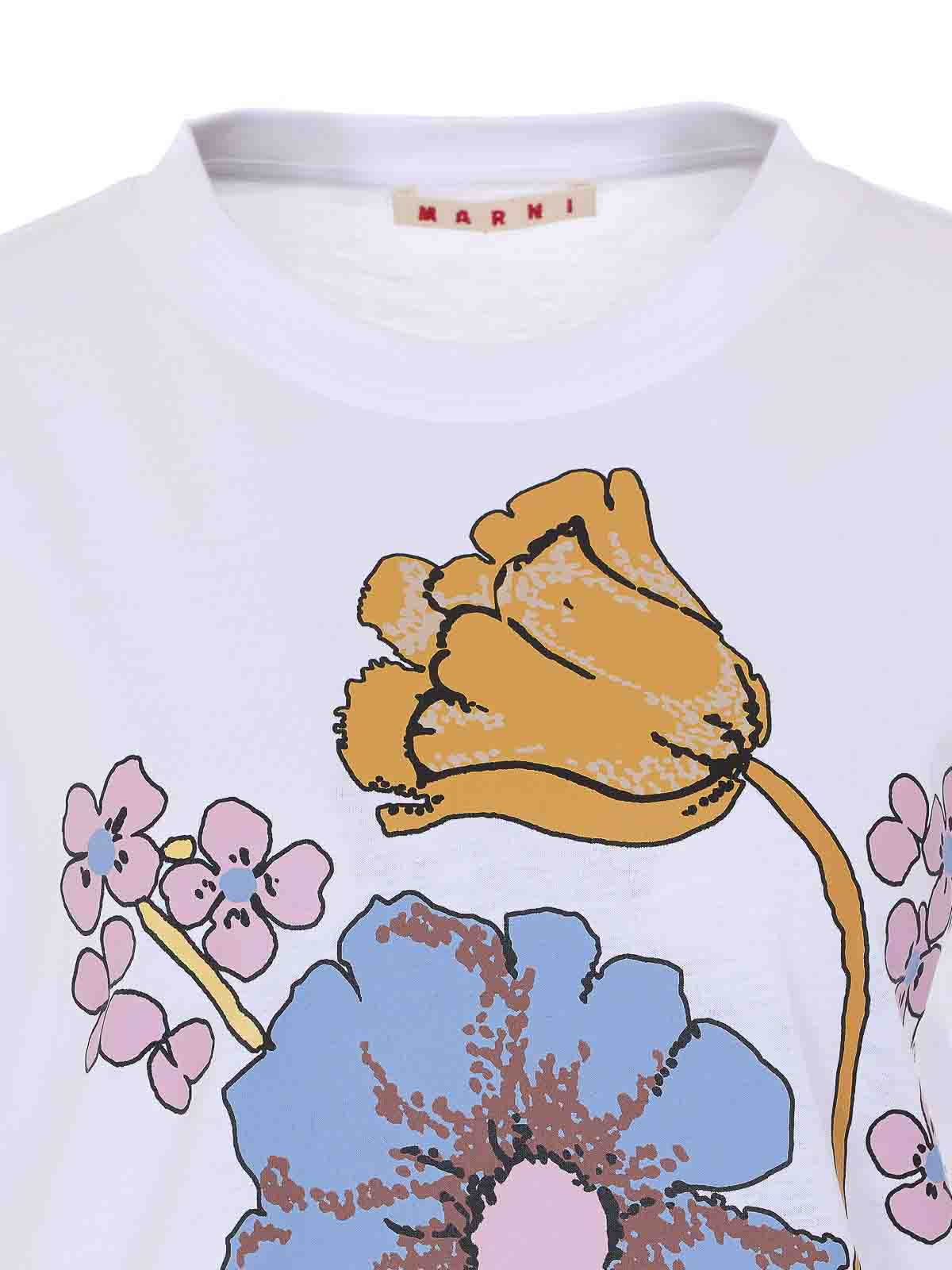 White T-Shirt THJE0293PSUSCY78PRW01 (Marni / Tシャツ・カットソー ) | Marni (マルニ)(3)