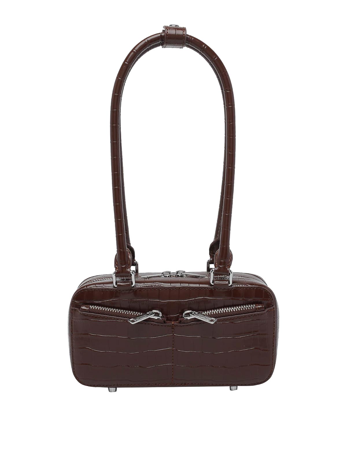 Mini Croc Leather Shoulder Bag 306BROWN (self-portrait / ハンドバッグ・ショルダーバッグ ) | self-portrait (セルフ・ポートレイト)