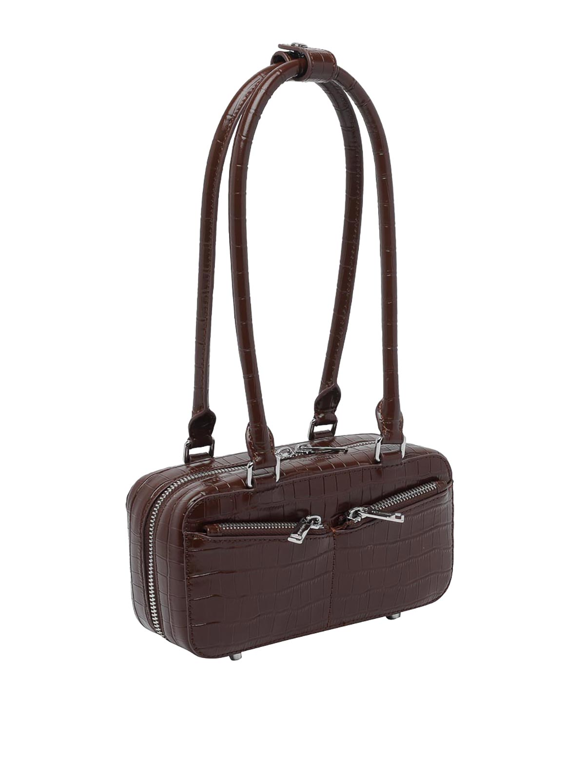 Mini Croc Leather Shoulder Bag 306BROWN (self-portrait / ハンドバッグ・ショルダーバッグ ) | self-portrait (セルフ・ポートレイト)(1)