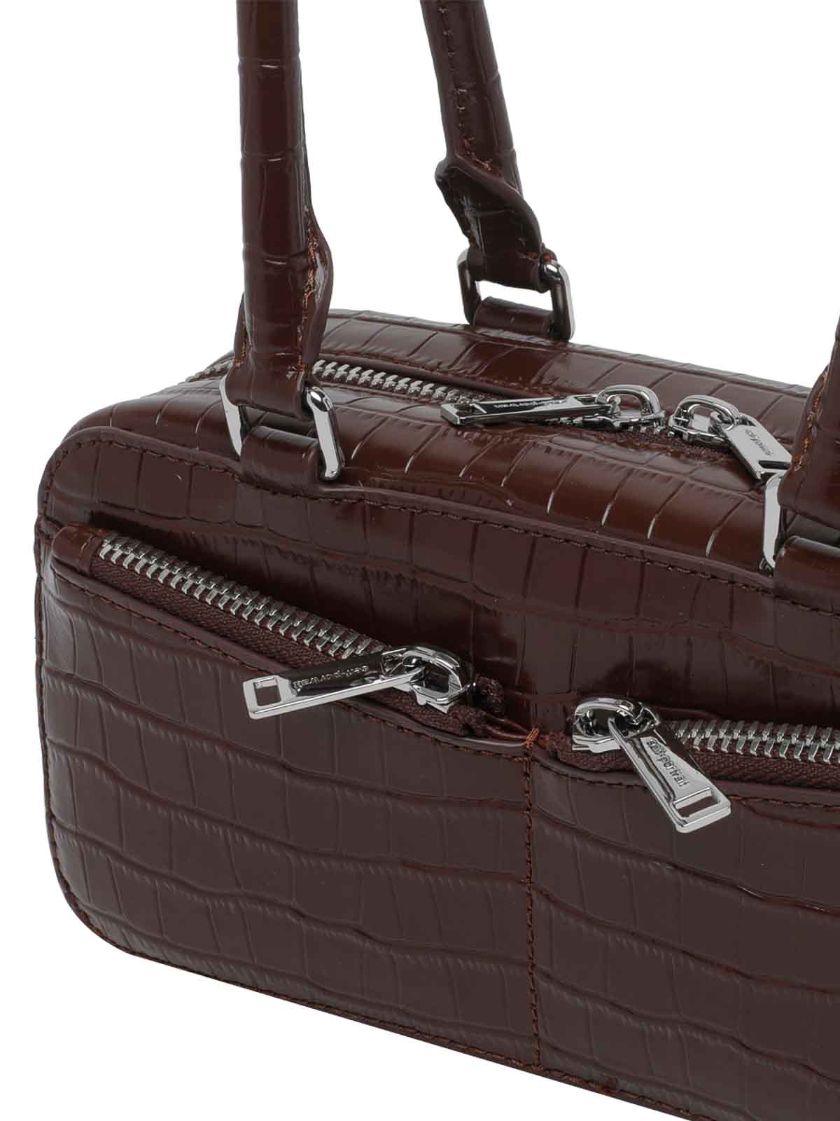 Mini Croc Leather Shoulder Bag 306BROWN (self-portrait / ハンドバッグ・ショルダーバッグ ) | self-portrait (セルフ・ポートレイト)(3)