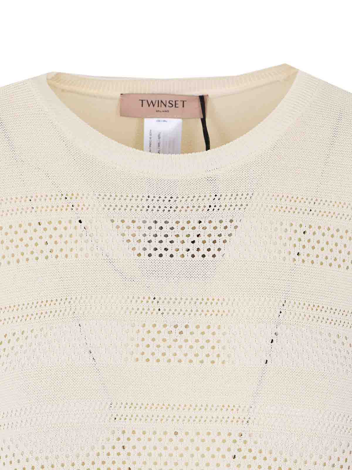 White Knitted Dress 261TP308100059 (TWINSET / ワンピース・ドレス・オールインワン ) | TWINSET (ツインセット)(3)