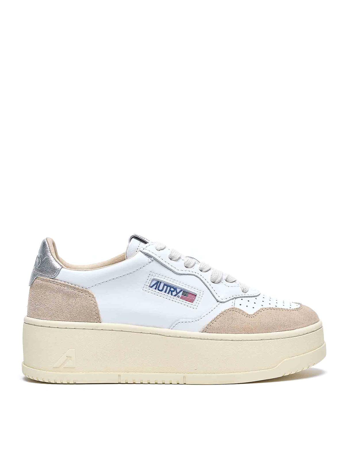 White And Beige Platform Sneakers PTLWLS74 (AUTRY / スニーカー ) | AUTRY (オートリー)