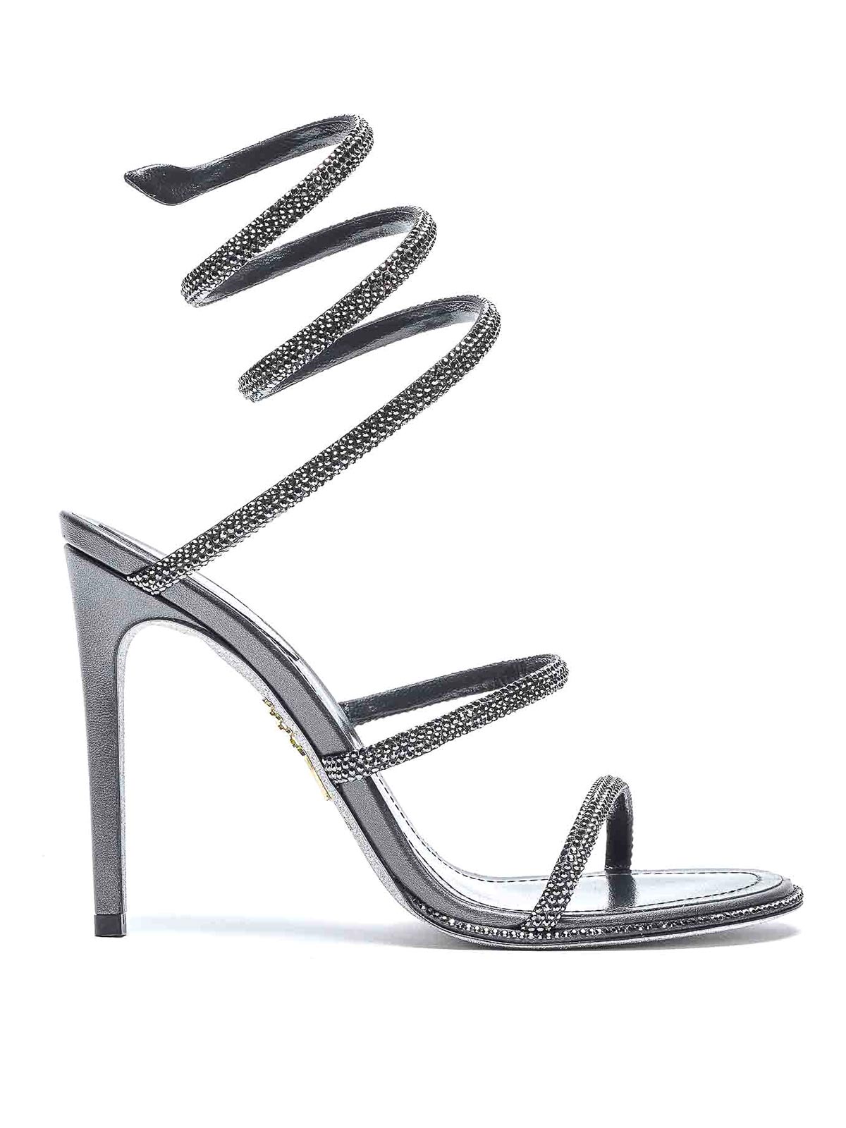 Dark Grey Leather Sandals C12538105R001V196 (RENE CAOVILLA / サンダル ) | RENE CAOVILLA (レネ カオヴィラ)