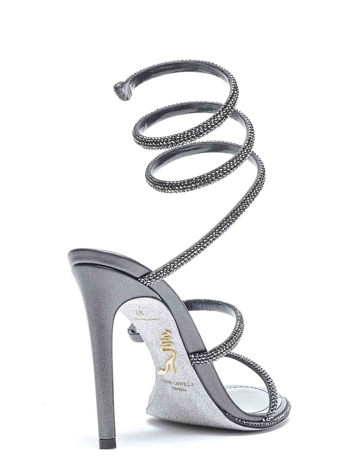 Dark Grey Leather Sandals C12538105R001V196 (RENE CAOVILLA / サンダル ) | RENE CAOVILLA (レネ カオヴィラ)(1)