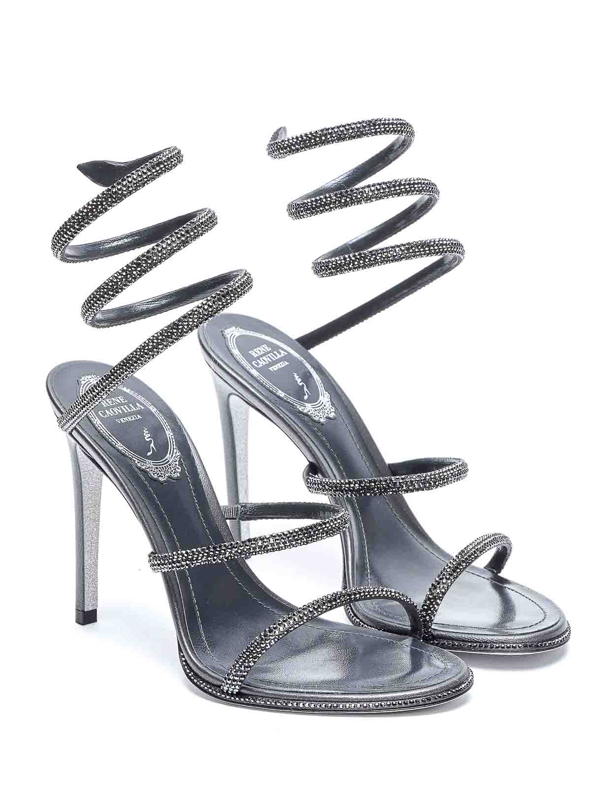 Dark Grey Leather Sandals C12538105R001V196 (RENE CAOVILLA / サンダル ) | RENE CAOVILLA (レネ カオヴィラ)(3)