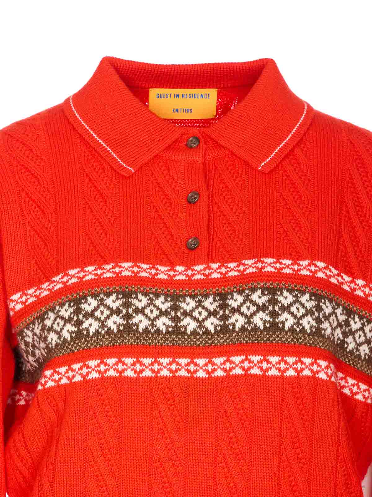 Red Cable Collegiate Knitted Polo W38719CMCHILCO (GUEST IN RESIDENCE / ニット・セーター・カーディガン ) | GUEST IN RESIDENCE (ゲスト イン レジデンス)(3)