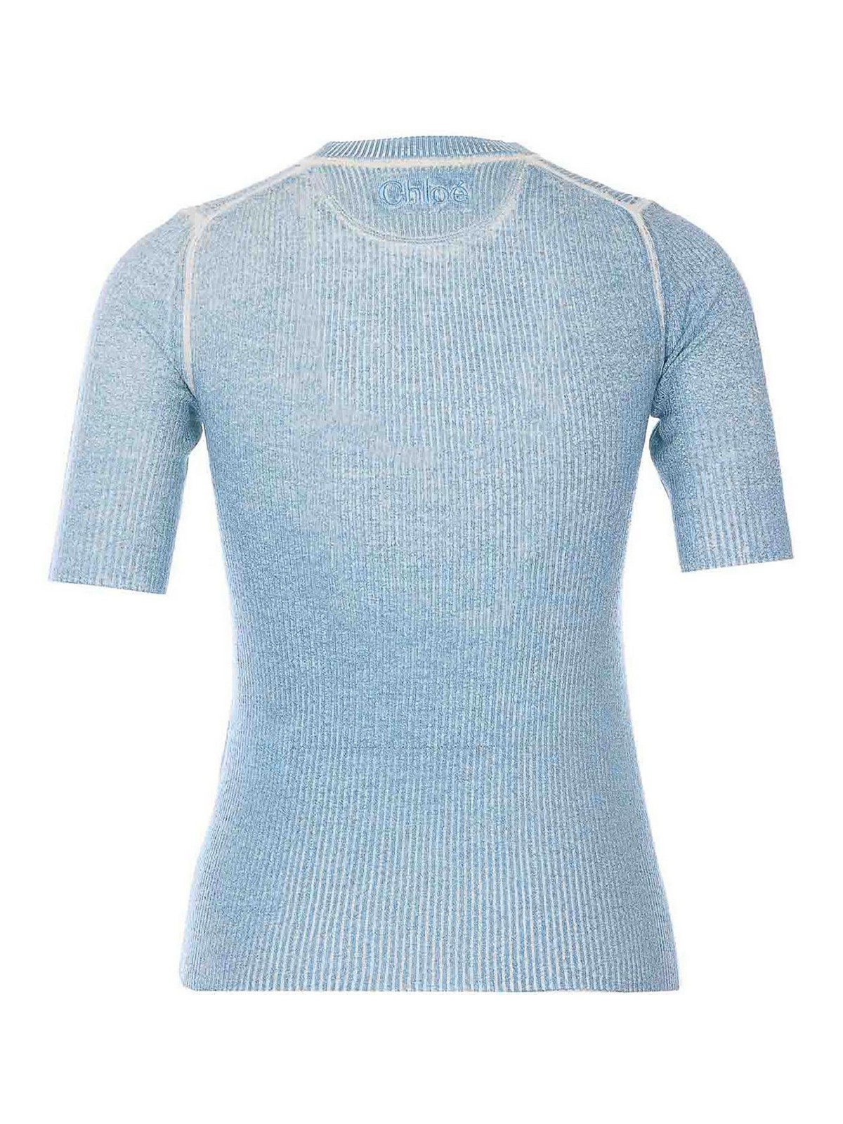 Light Blue T-Shirt 26SMP2551040S (Chloé / Tシャツ・カットソー ) | Chloé (クロエ)(1)