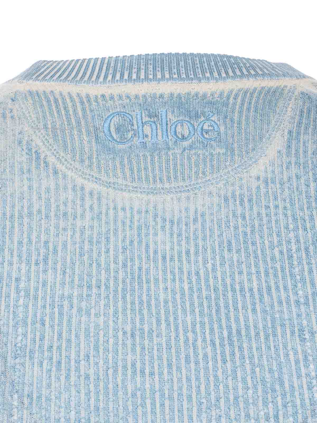 Light Blue T-Shirt 26SMP2551040S (Chloé / Tシャツ・カットソー ) | Chloé (クロエ)(2)