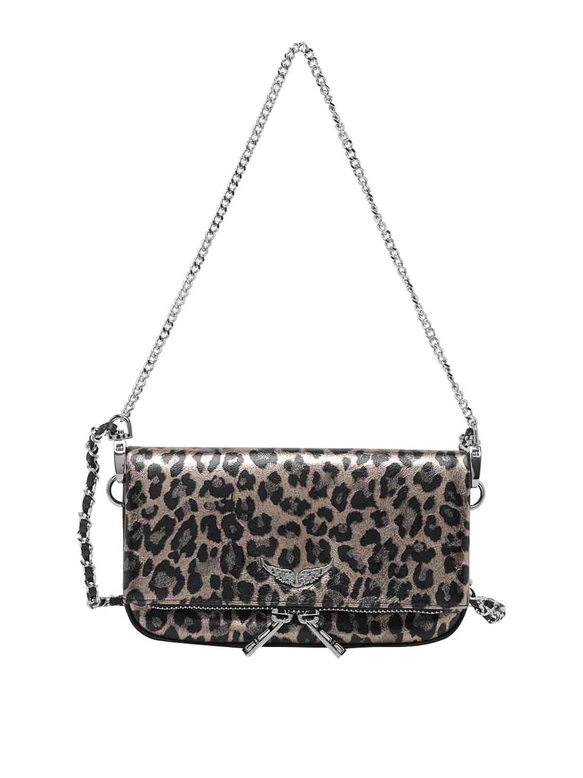 Silver Nano Rock Leopard Effect Crossbody Bag LWBA04190020 (ZADIG & VOLTAIRE / ハンドバッグ・ショルダーバッグ ) | ZADIG & VOLTAIRE (ザディグ エ ヴォルテール)