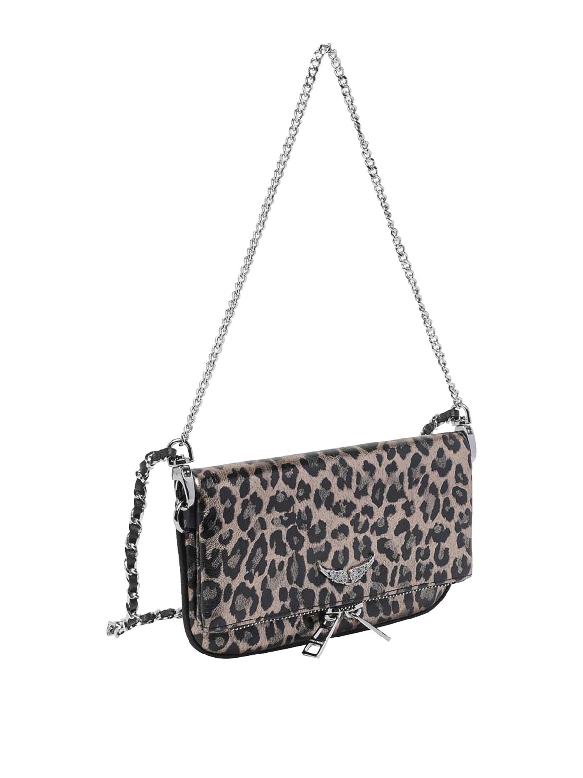 Silver Nano Rock Leopard Effect Crossbody Bag LWBA04190020 (ZADIG & VOLTAIRE / ハンドバッグ・ショルダーバッグ ) | ZADIG & VOLTAIRE (ザディグ エ ヴォルテール)(1)
