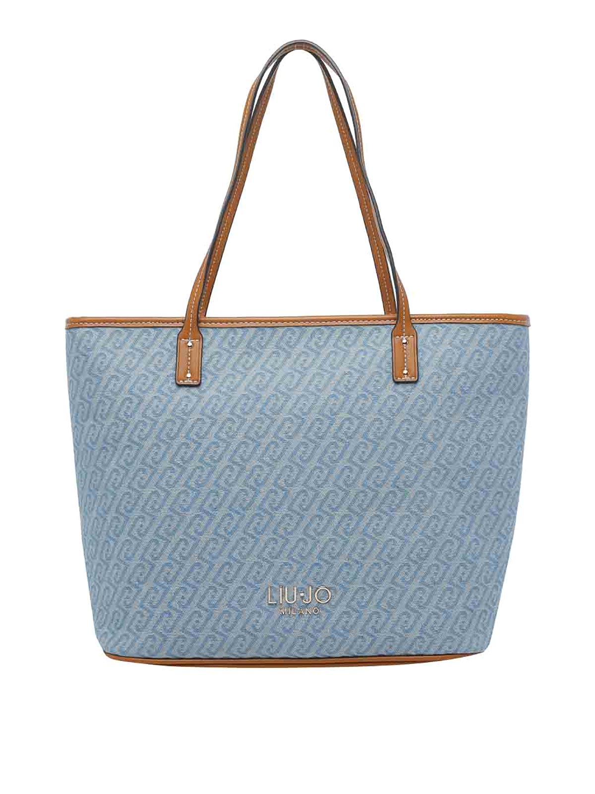 Light Blue Logo Tote Bag AA6070T379A09C45 (LIU•JO / トートバッグ ) | LIU•JO (リュー・ジョー)