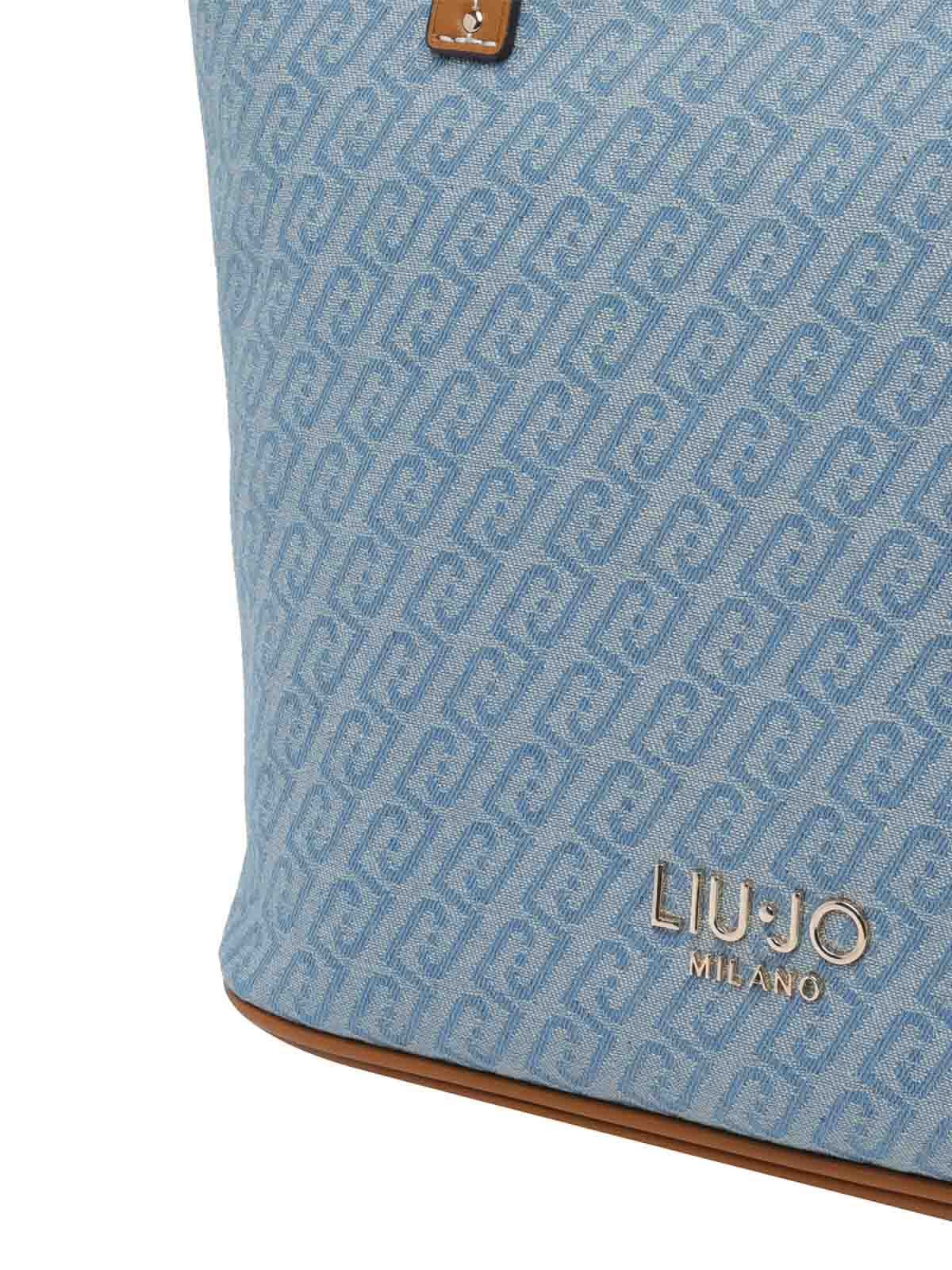 Light Blue Logo Tote Bag AA6070T379A09C45 (LIU•JO / トートバッグ ) | LIU•JO (リュー・ジョー)(3)
