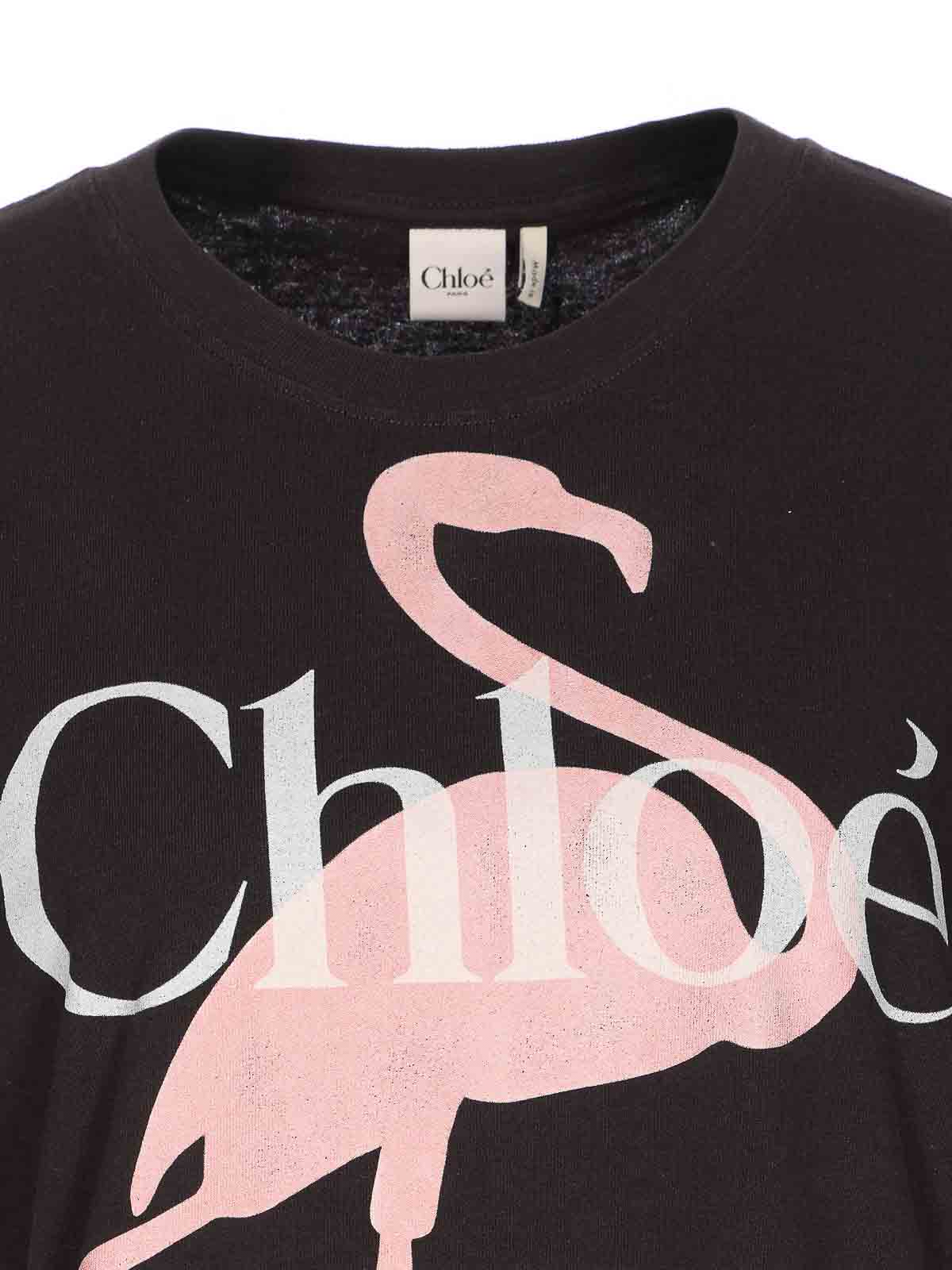 Fenicotteri Print And E Logo T-Shirt 26SJH20807070 (Chloé / Tシャツ・カットソー ) | Chloé (クロエ)(3)