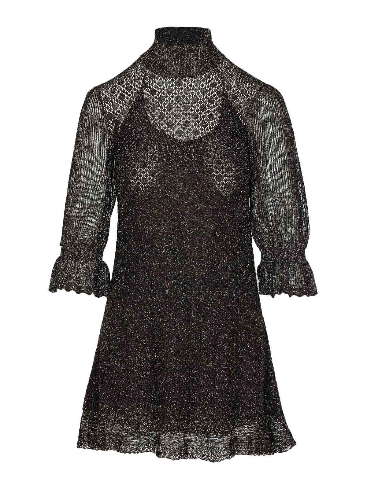 Black Gold Dress 26SMR036200YY (Chloé / ワンピース・ドレス・オールインワン ) | Chloé (クロエ)