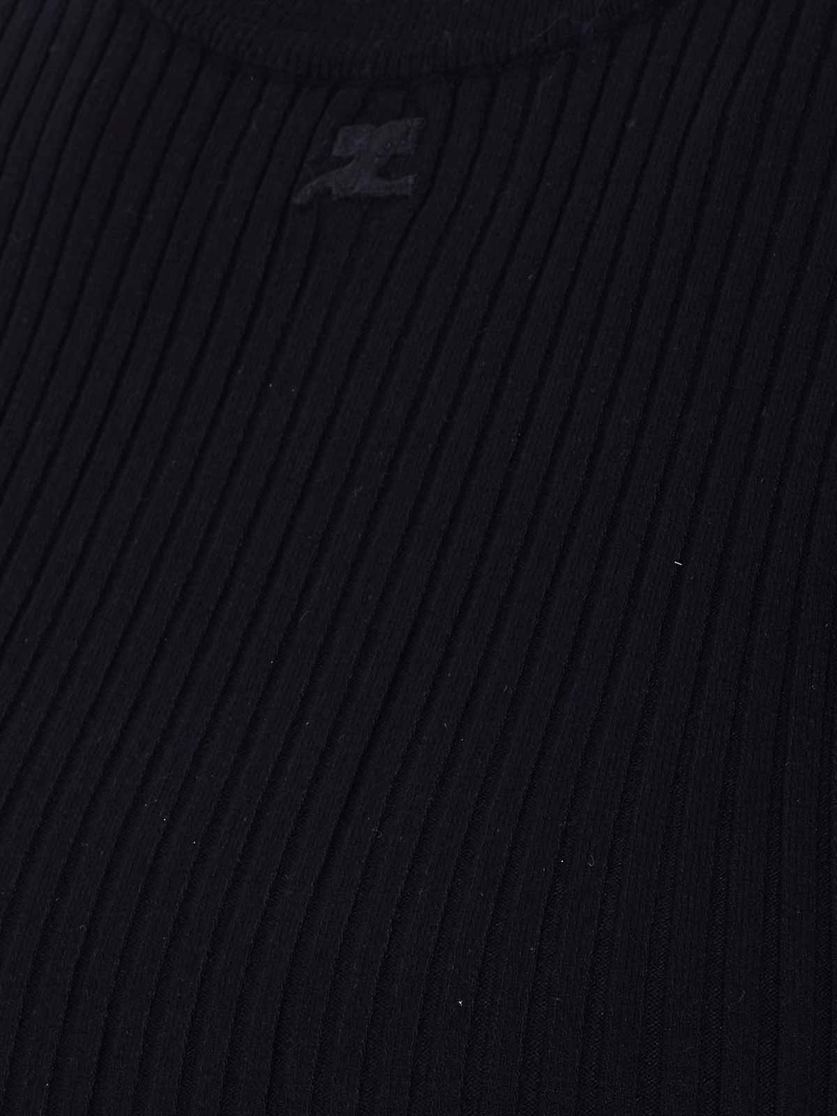 Black Buckle Knitted Top 126MPU267FI00019999 (Courrèges / ニット・セーター・カーディガン ) | Courrèges (クレージュ)(2)