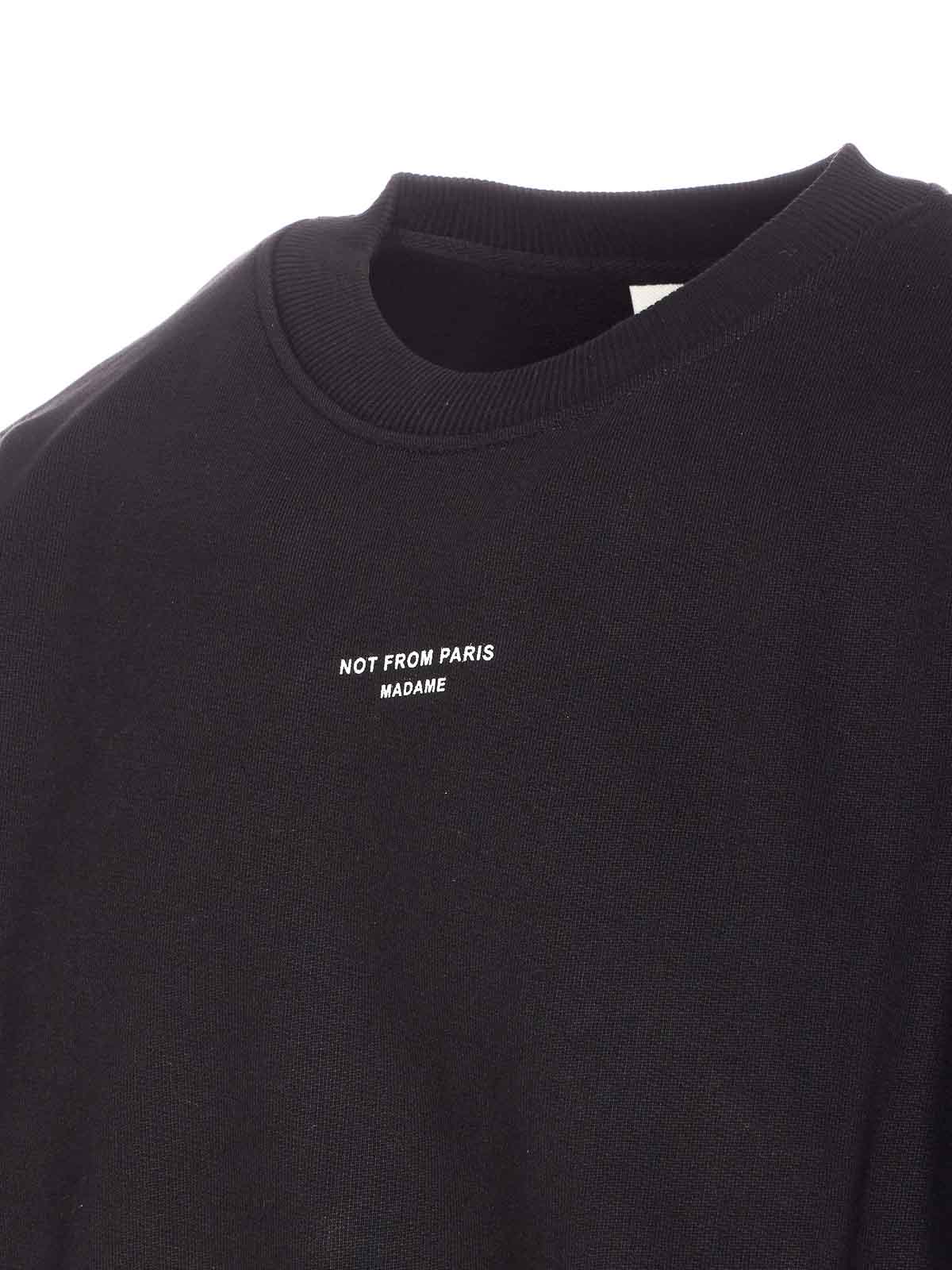 Black Le Slogan Classique Sweatshirt SW148CO127BL (Drôle De Monsieur / スウェット・フーディー ) | Drôle De Monsieur (ドロールドムッシュ)(2)