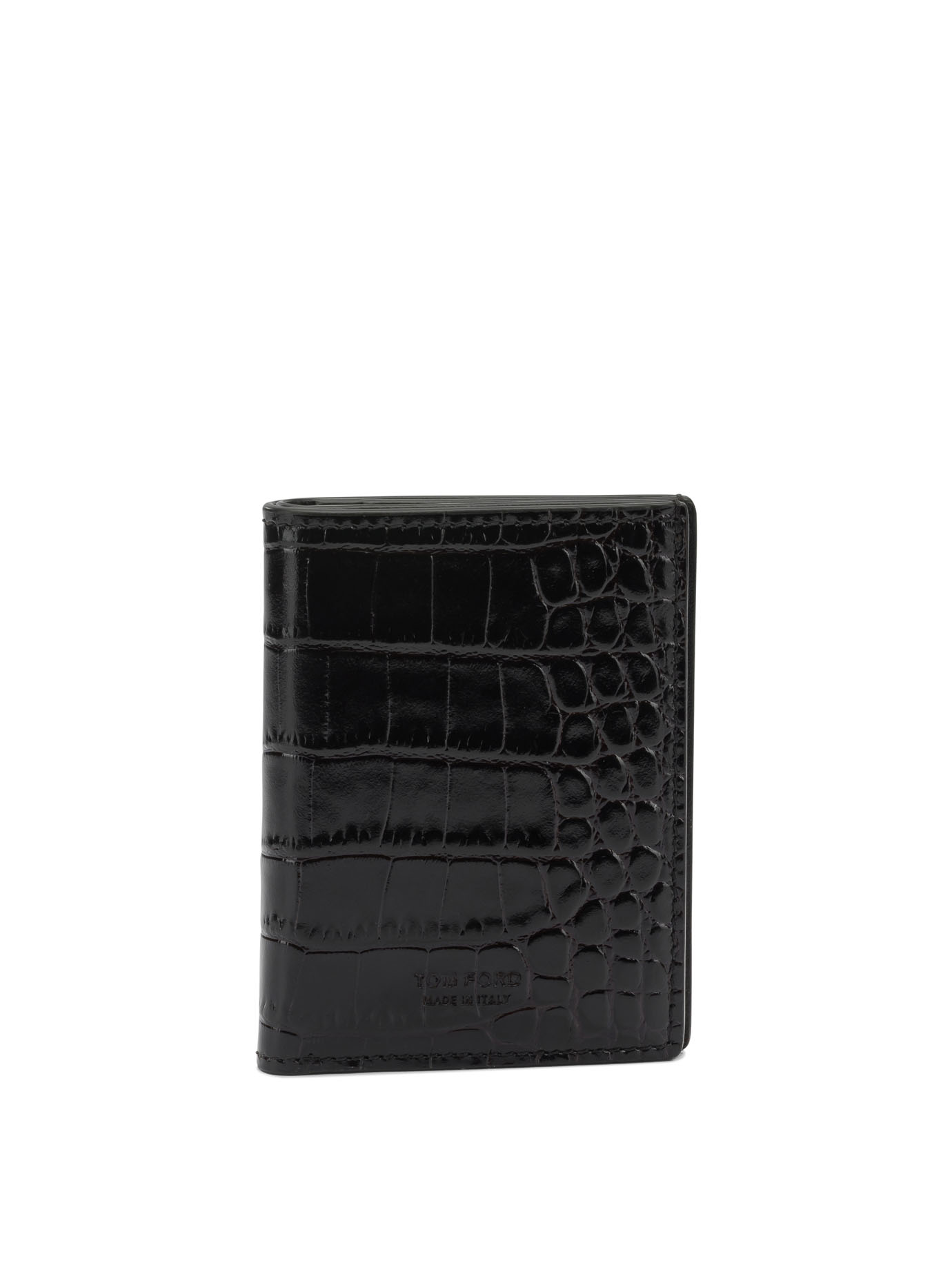 Crocodile-effect folding card holder Y0279LCL439SEDB (TOM FORD / 財布・カードケース ) | TOM FORD (トムフォード)