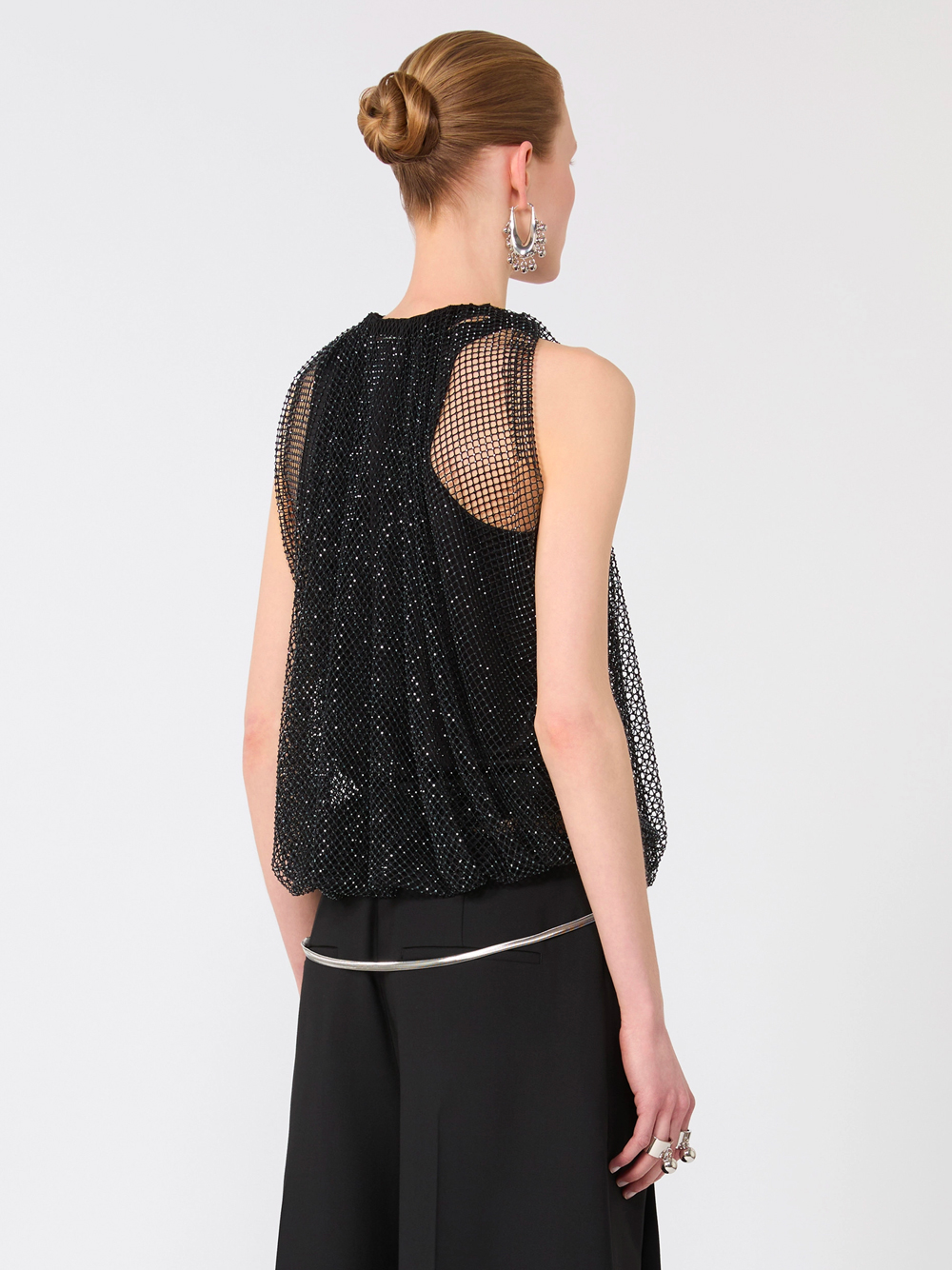 MESH TOP WITH CRYSTALS SPXNODO002 (Sportmax / シャツ・ブラウス ) | Sportmax (スポーツマックス)(2)