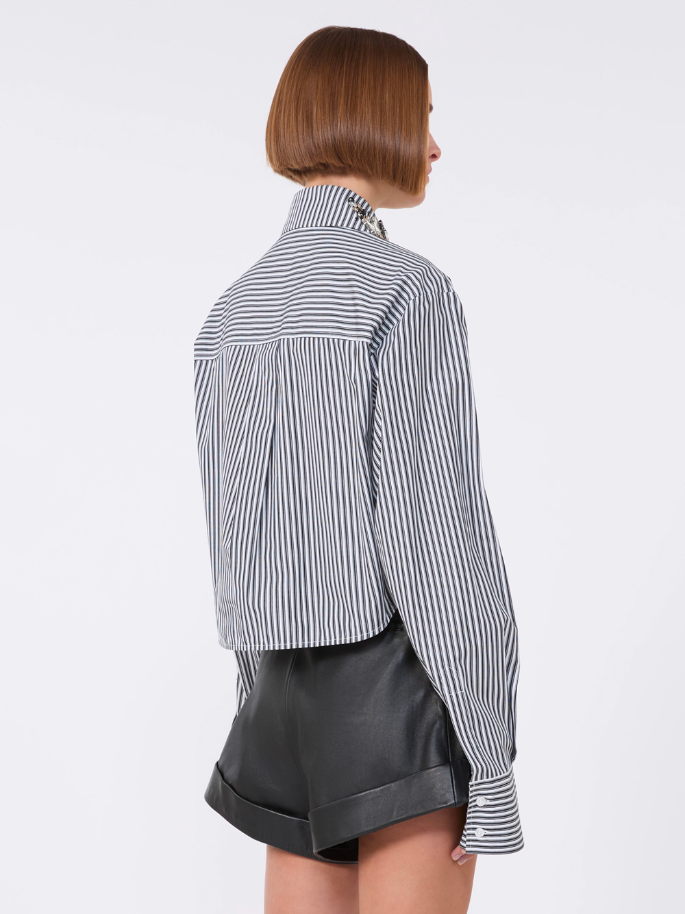 STRIPED POPLIN CROP SHIRT SPXQUAGGA003 (Sportmax / シャツ・ブラウス ) | Sportmax (スポーツマックス)(2)