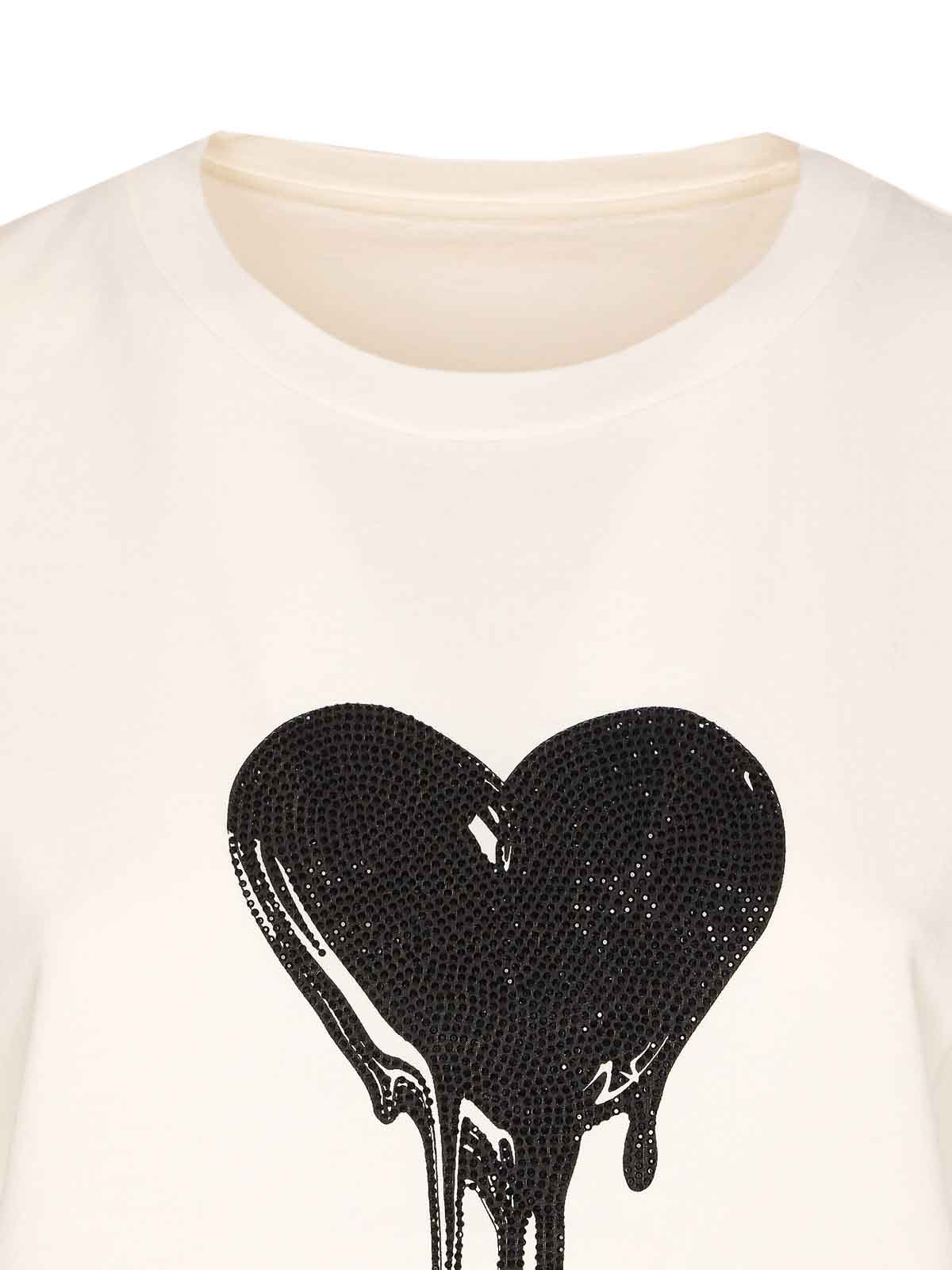 White Walk Flowing Heart Strass T-Shirt JWTS02858103 (ZADIG & VOLTAIRE / Tシャツ・カットソー ) | ZADIG & VOLTAIRE (ザディグ エ ヴォルテール)(3)