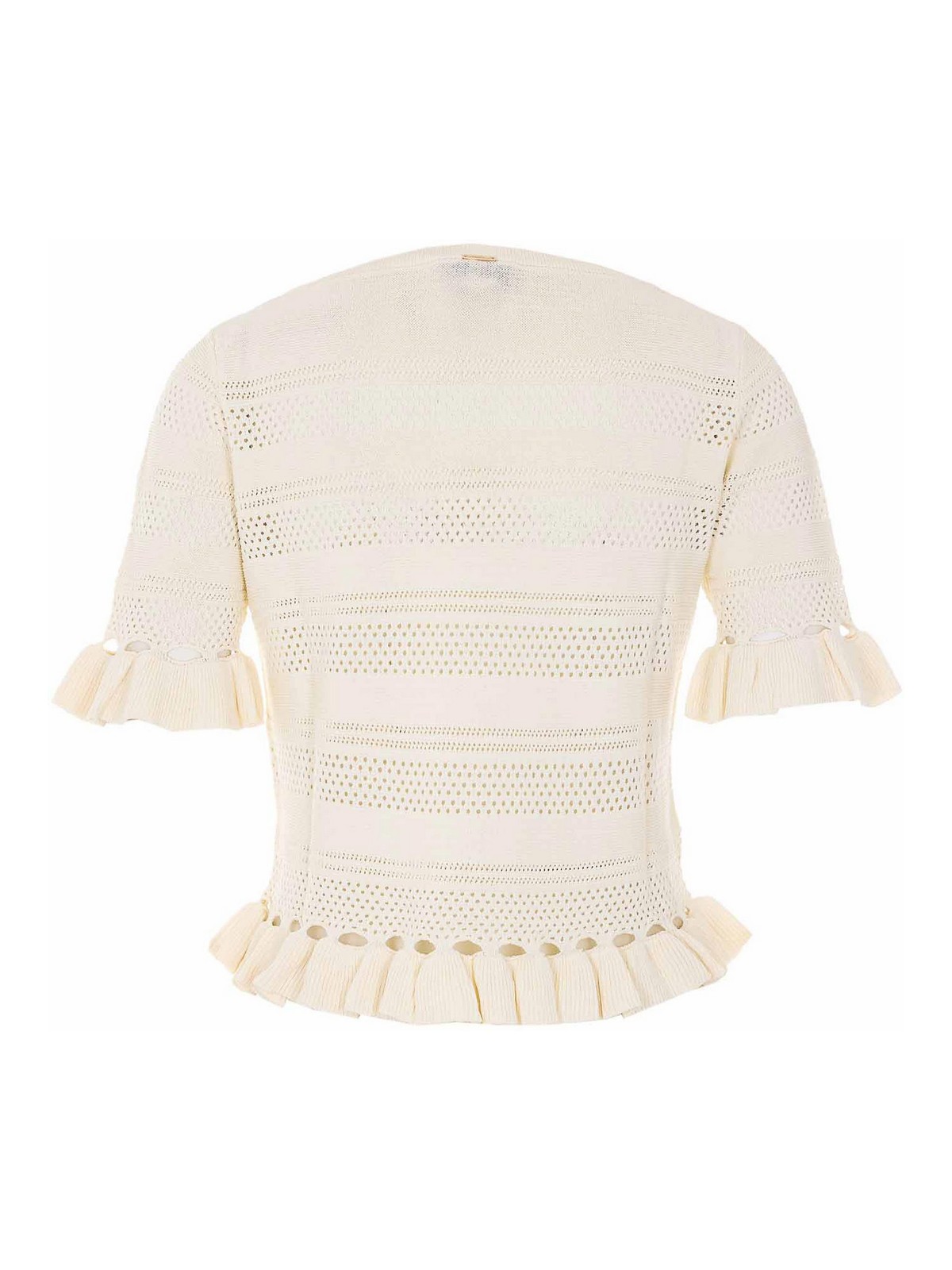 Cream Knitted T-Shirt 261TP308200059 (TWINSET / ニット・セーター・カーディガン ) | TWINSET (ツインセット)(1)