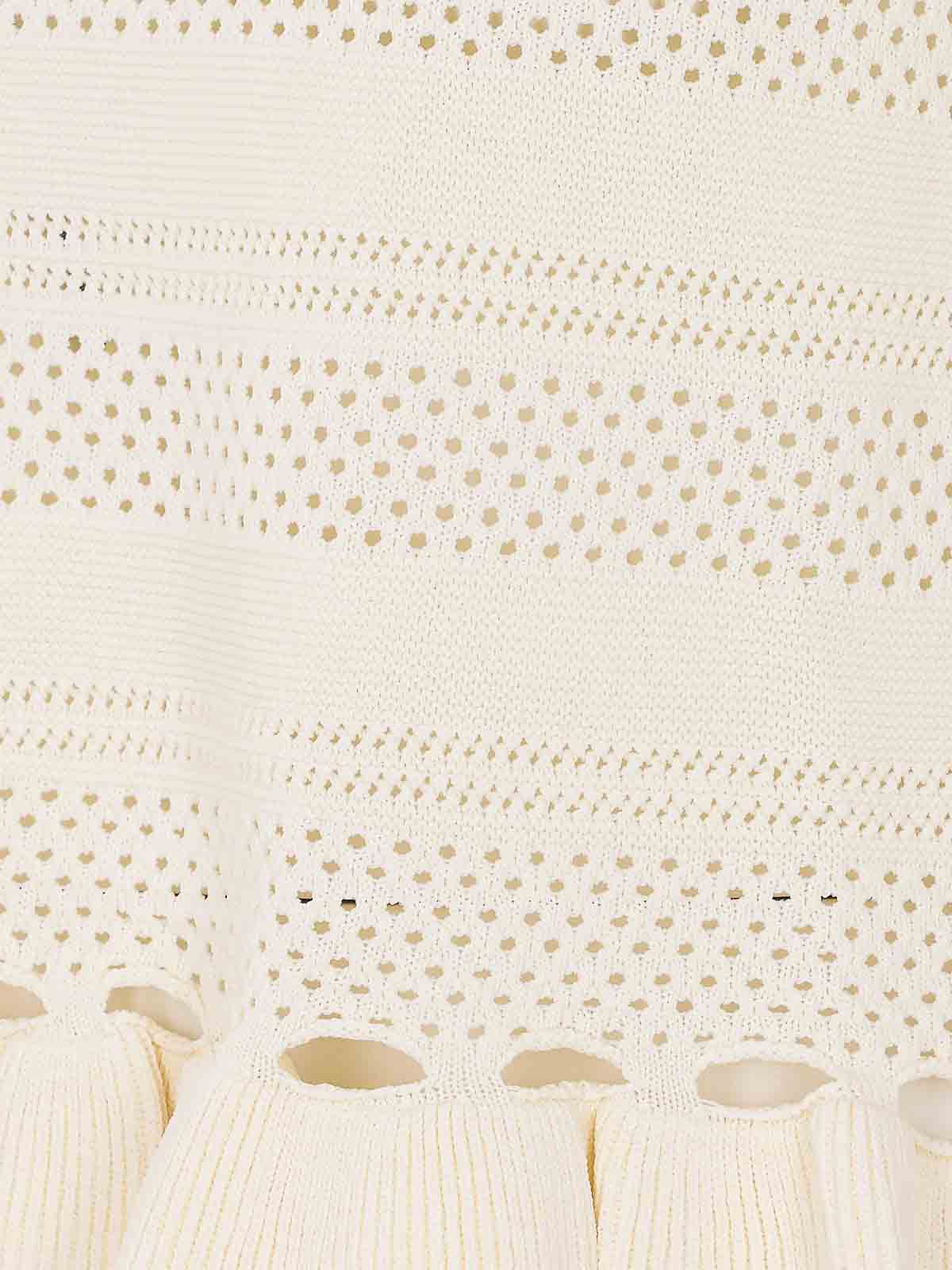 Cream Knitted T-Shirt 261TP308200059 (TWINSET / ニット・セーター・カーディガン ) | TWINSET (ツインセット)(2)