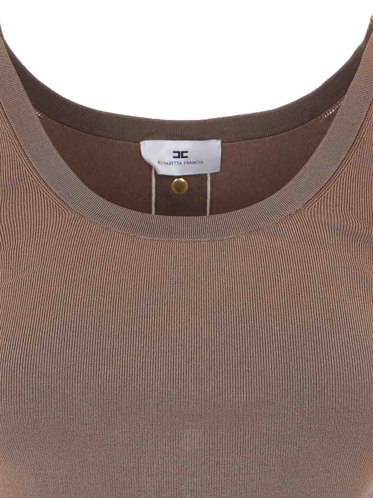 Beige Top TK72S61E2727 (Elisabetta Franchi / タンクトップ・キャミソール ) | Elisabetta Franchi (エリザベッタ フランキ)(3)
