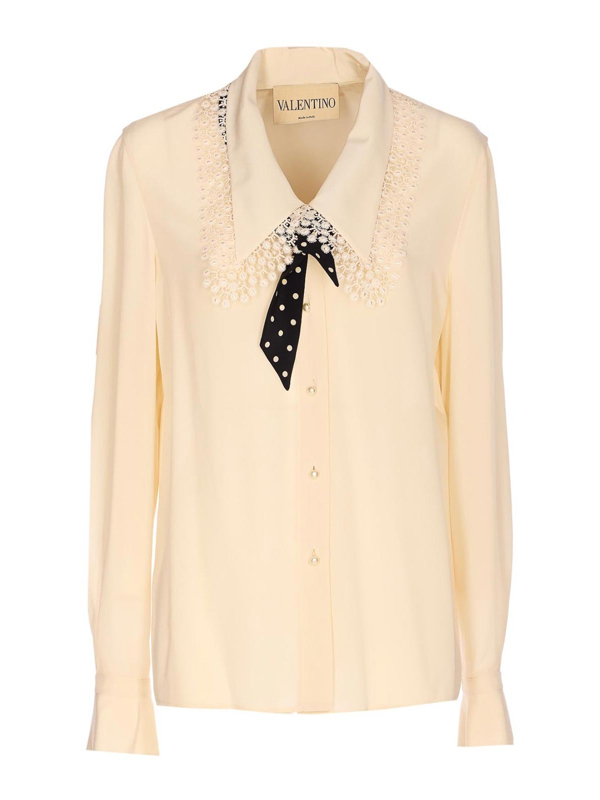 Cream Solid Shirt AB85521BAD6 (Valentino Garavani / シャツ・ブラウス ) | Valentino Garavani (ヴァレンティノ)