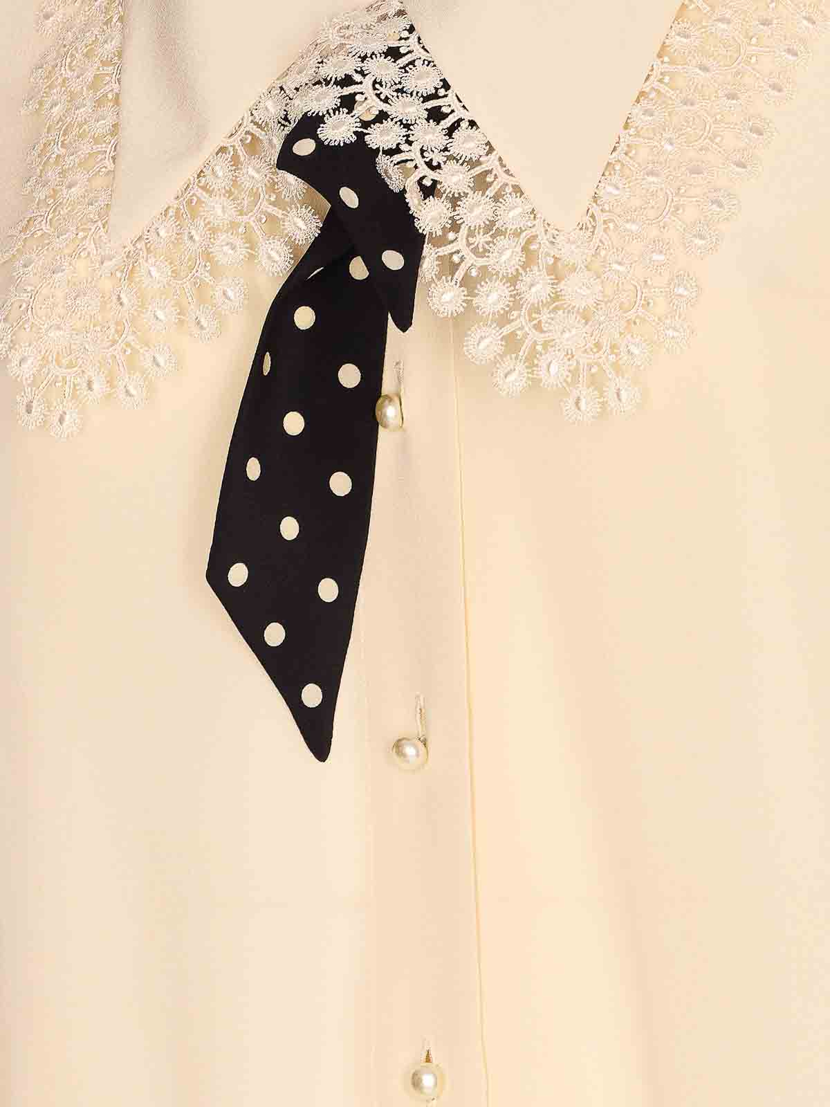 Cream Solid Shirt AB85521BAD6 (Valentino Garavani / シャツ・ブラウス ) | Valentino Garavani (ヴァレンティノ)(2)