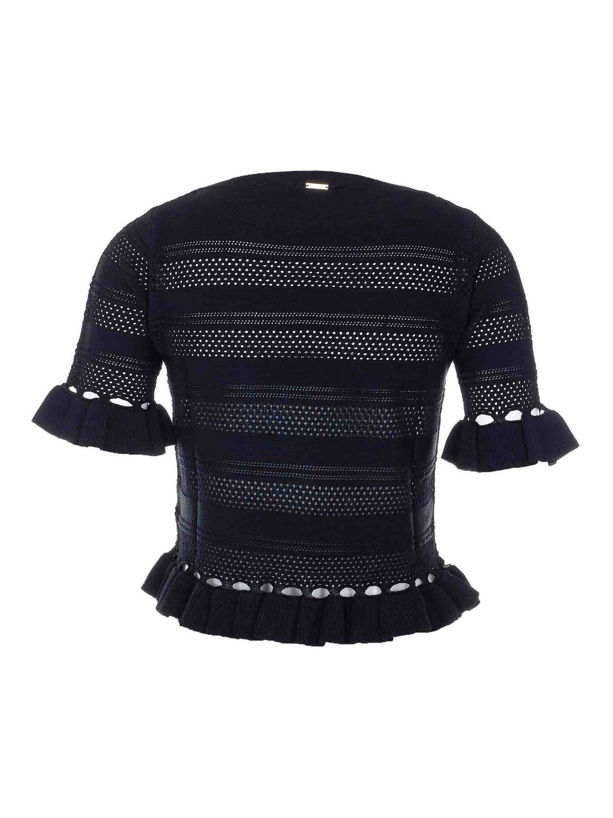 Black Embroidered T-Shirt 261TP308200006 (TWINSET / ニット・セーター・カーディガン ) | TWINSET (ツインセット)(1)