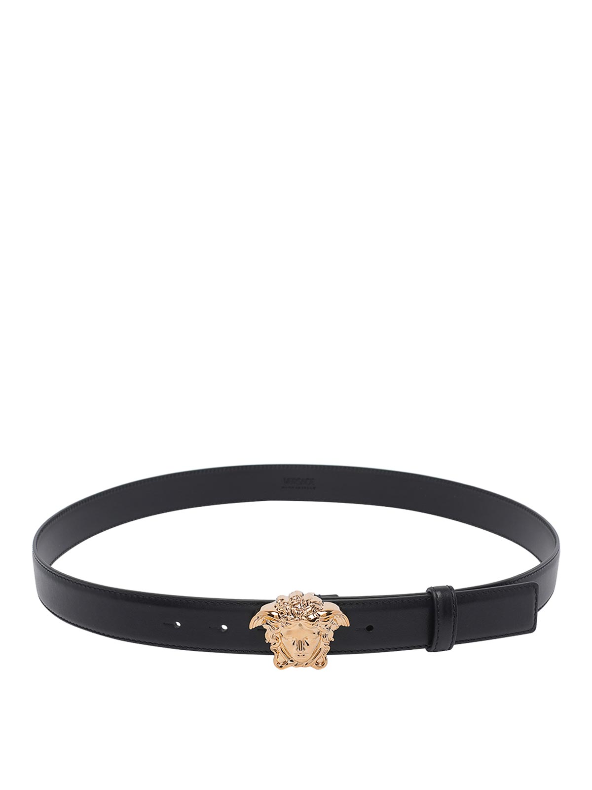 Black La Medusa Leather Belt 1020766DVTP11B00V (VERSACE / ベルト・サスペンダー ) | VERSACE (ヴェルサーチェ)