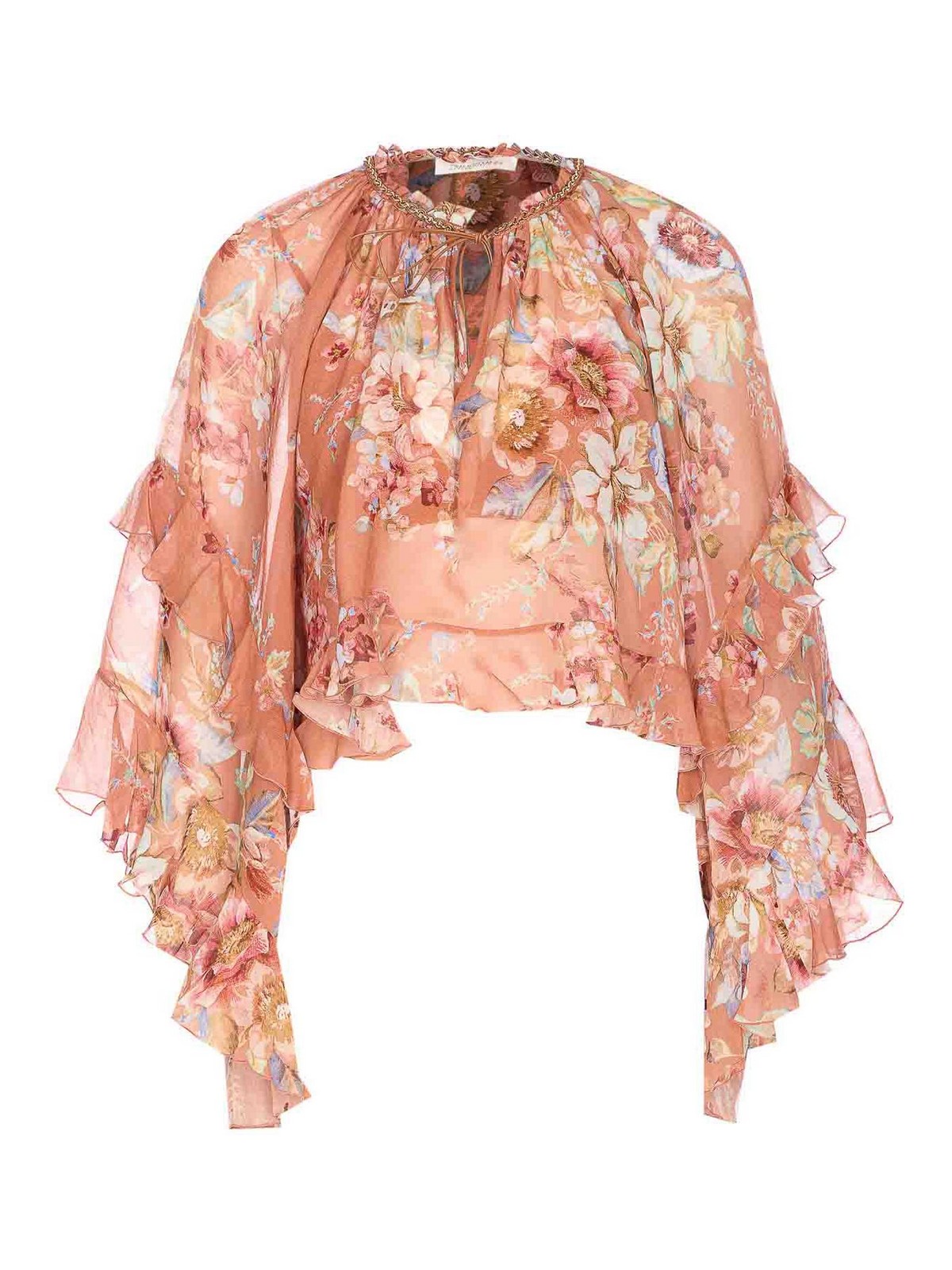 Cinnamon Awaken Ruffle Blouse 5689TRS261 (ZIMMERMANN / シャツ・ブラウス ) | ZIMMERMANN (ジマーマン)
