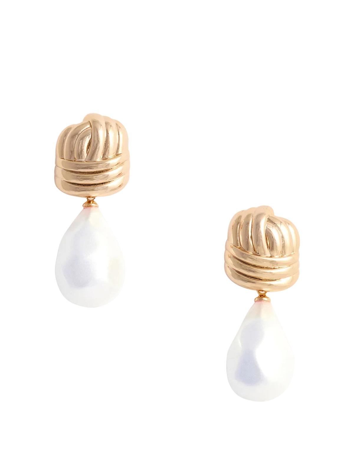 Knot Pearl Earrings 620EGOLD (self-portrait / ピアス・イヤリング ) | self-portrait (セルフ・ポートレイト)