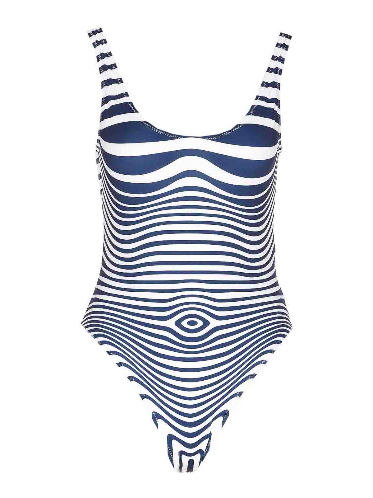 Blue And White Printed Swimsuit SW089J039P0159 (Jean Paul GAULTIER / スイムウェア ) | Jean Paul GAULTIER (ジャンポール ゴルチエ)