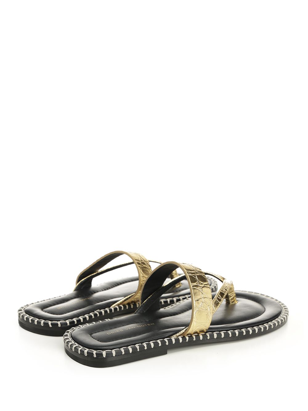 Metallic leather flip-flops 2610117740597954 (Dries Van Noten / サンダル ) | Dries Van Noten (ドリスヴァンノッテン)(2)