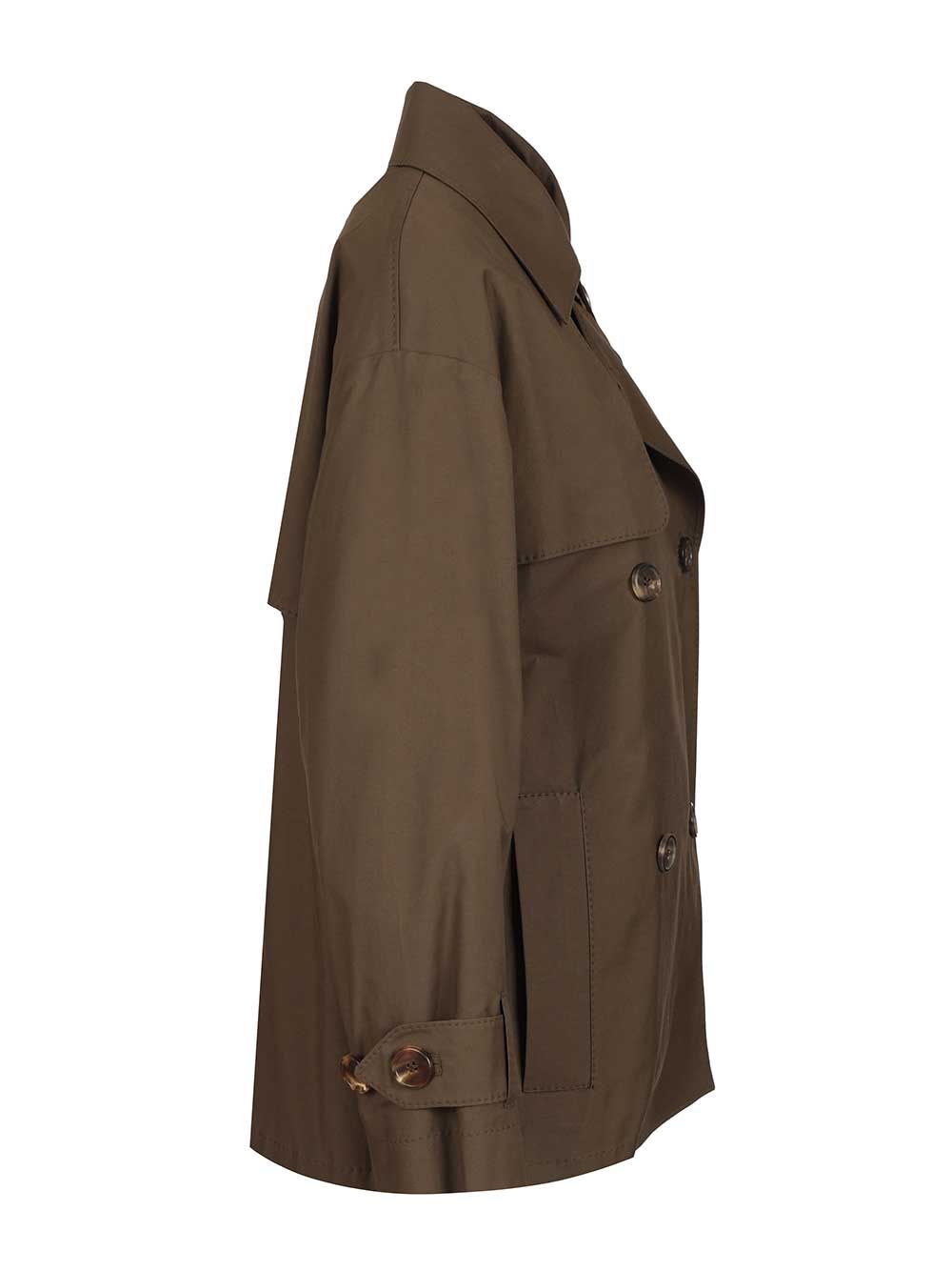 Short double-breasted trench coat in water-repellent cotton 2619021124600251003 (Max Mara The CUBE / コート ) | Max Mara The CUBE (マックスマーラ ザ・キューブ)(2)