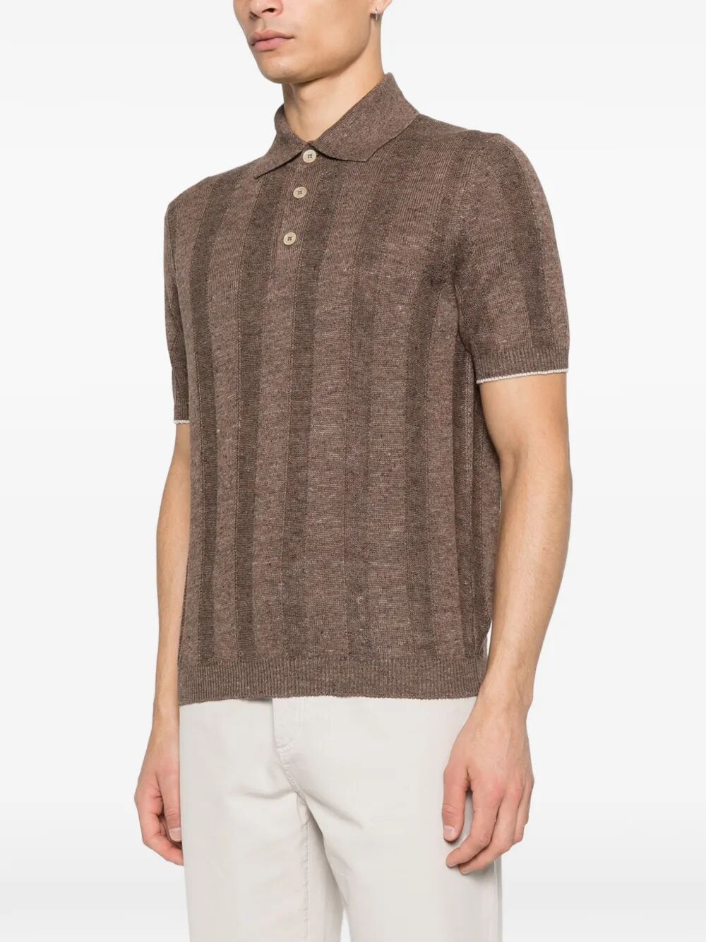 LINEN BLEND RIBBED POLO SHIRT M2L707815CNO22 (Brunello Cucinelli / ニット・セーター・カーディガン ) | Brunello Cucinelli (ブルネロ・クチネリ)(3)