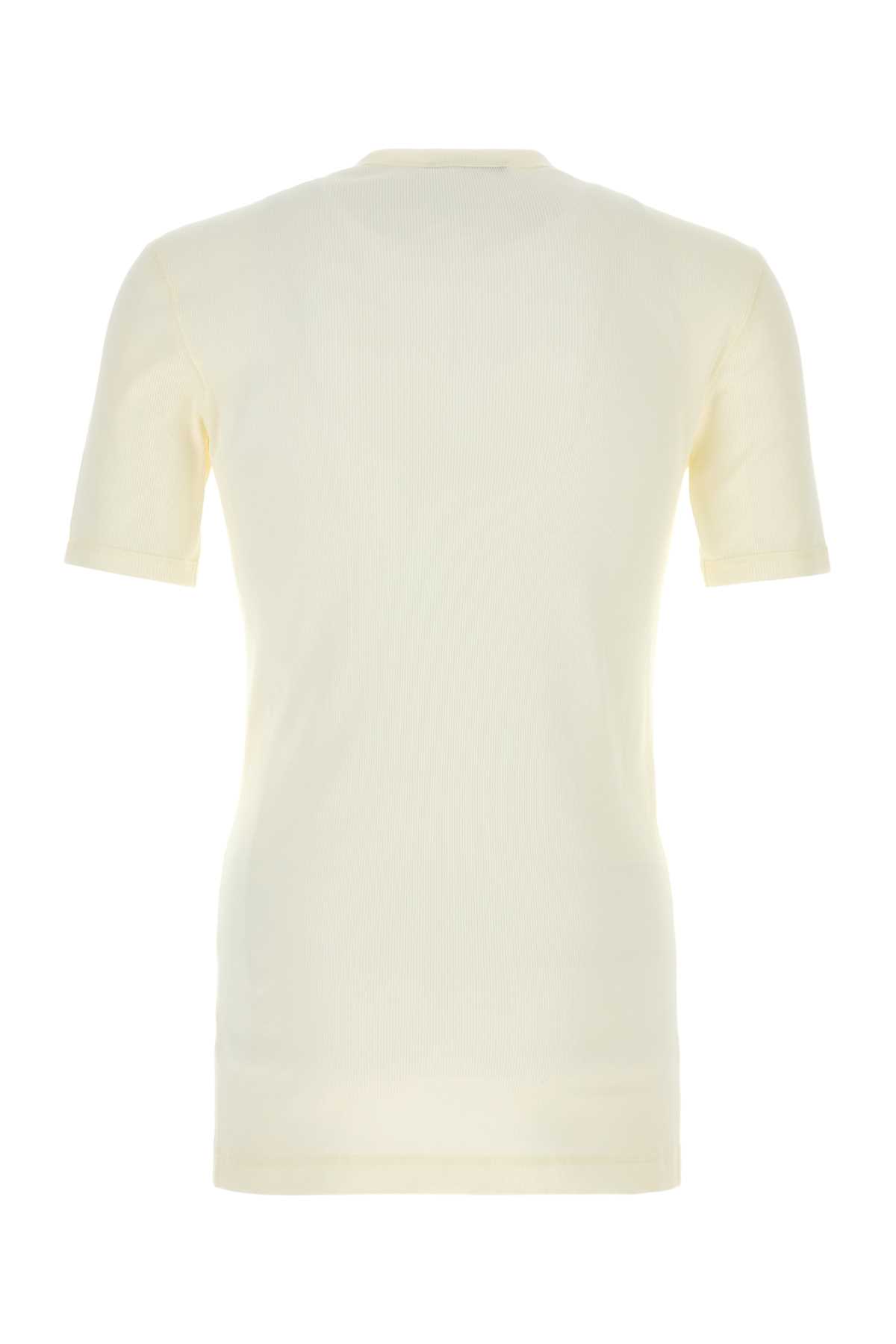 Cream cotton t-shirt G8QX6TG7P0DW0001 (Dolce & Gabbana / Tシャツ・カットソー ) | Dolce & Gabbana (ドルチェガッバーナ)(1)