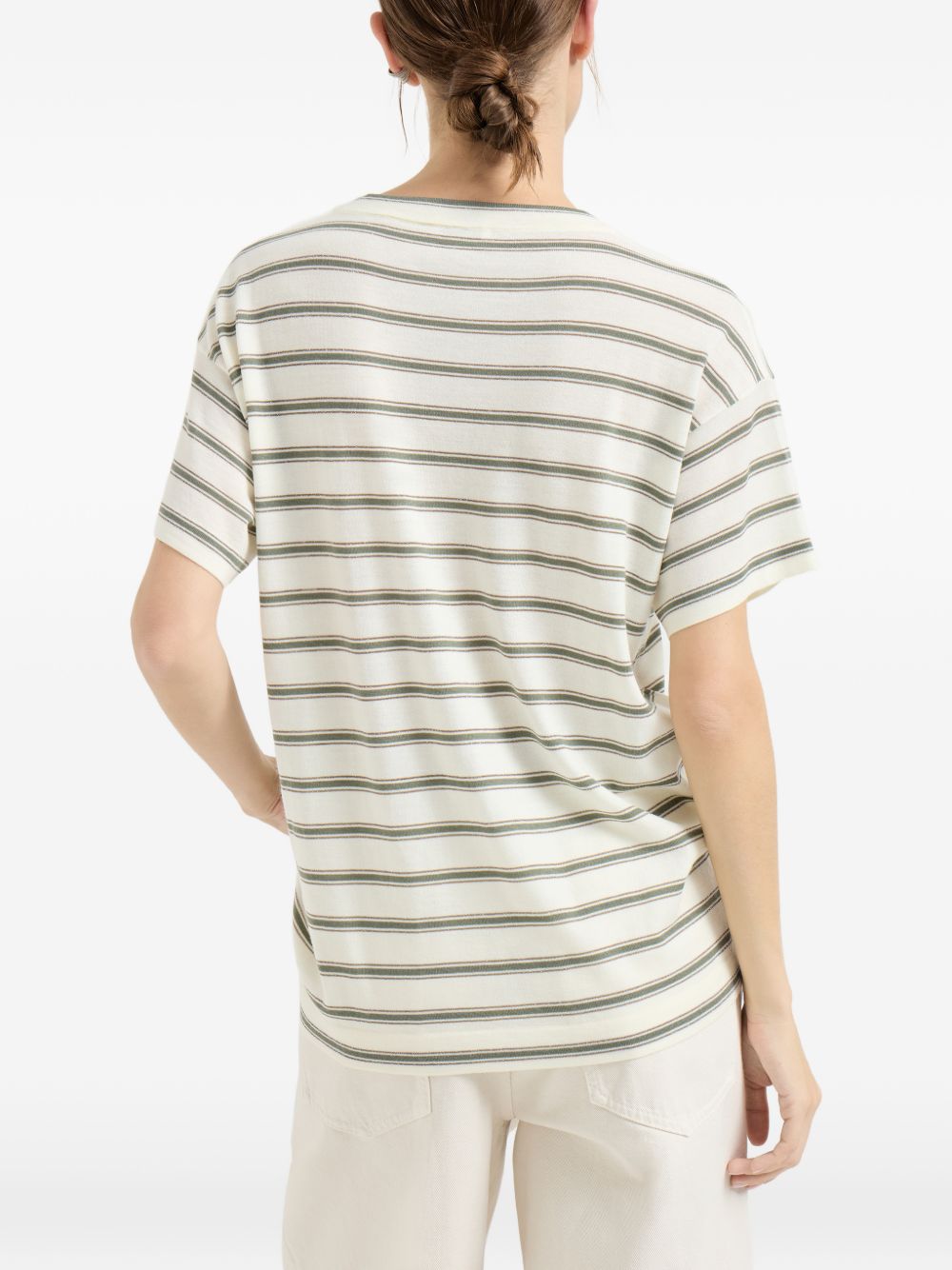 Brunello Cucinelli T-shirts and Polos Cream M14854100CIH19 (Brunello Cucinelli / Tシャツ・カットソー ) | Brunello Cucinelli (ブルネロ・クチネリ)(4)