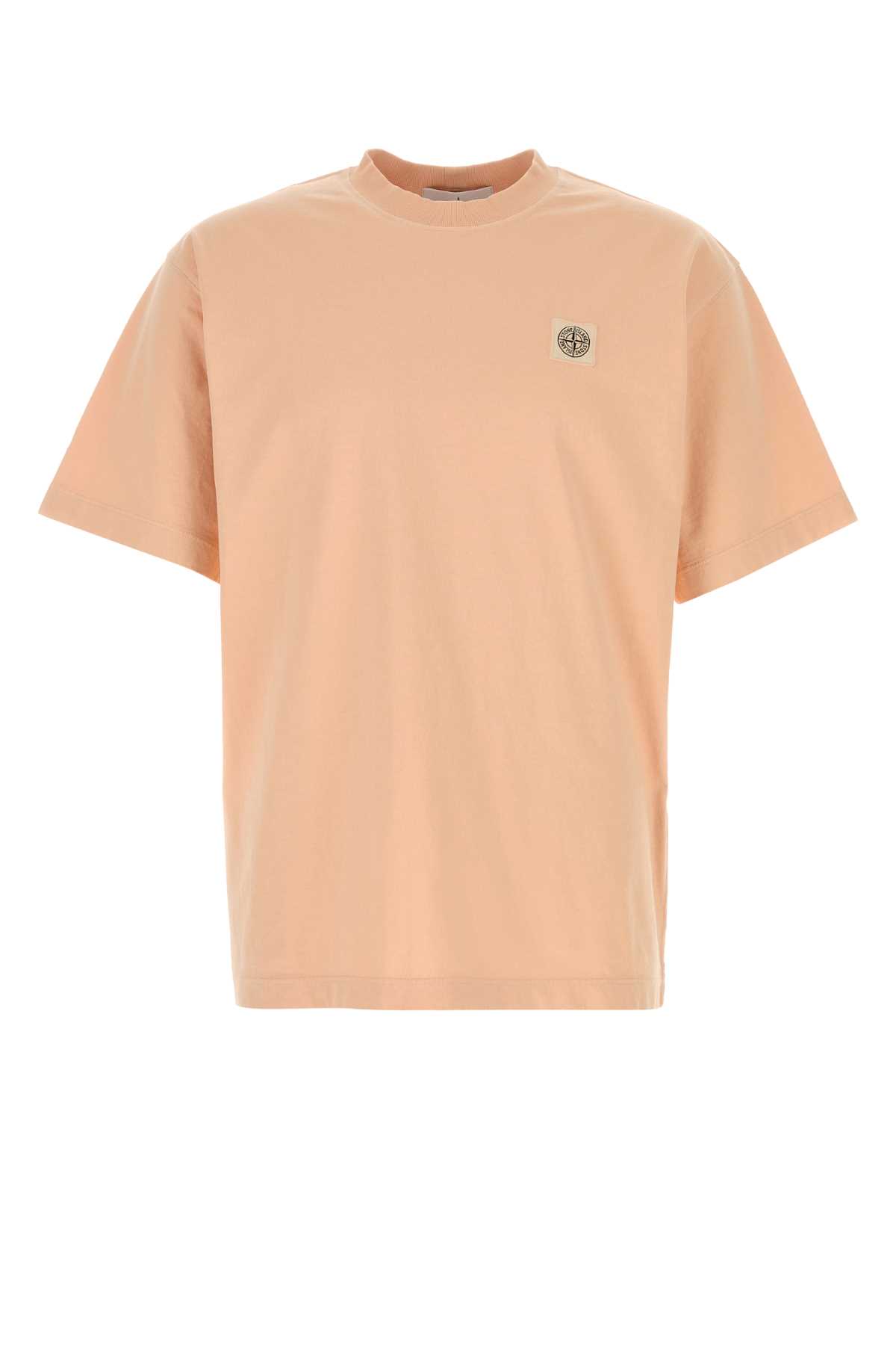 Peach cotton t-shirt L1S152100030S0115V008E (STONE ISLAND / Tシャツ・カットソー ) | STONE ISLAND (ストーンアイランド)